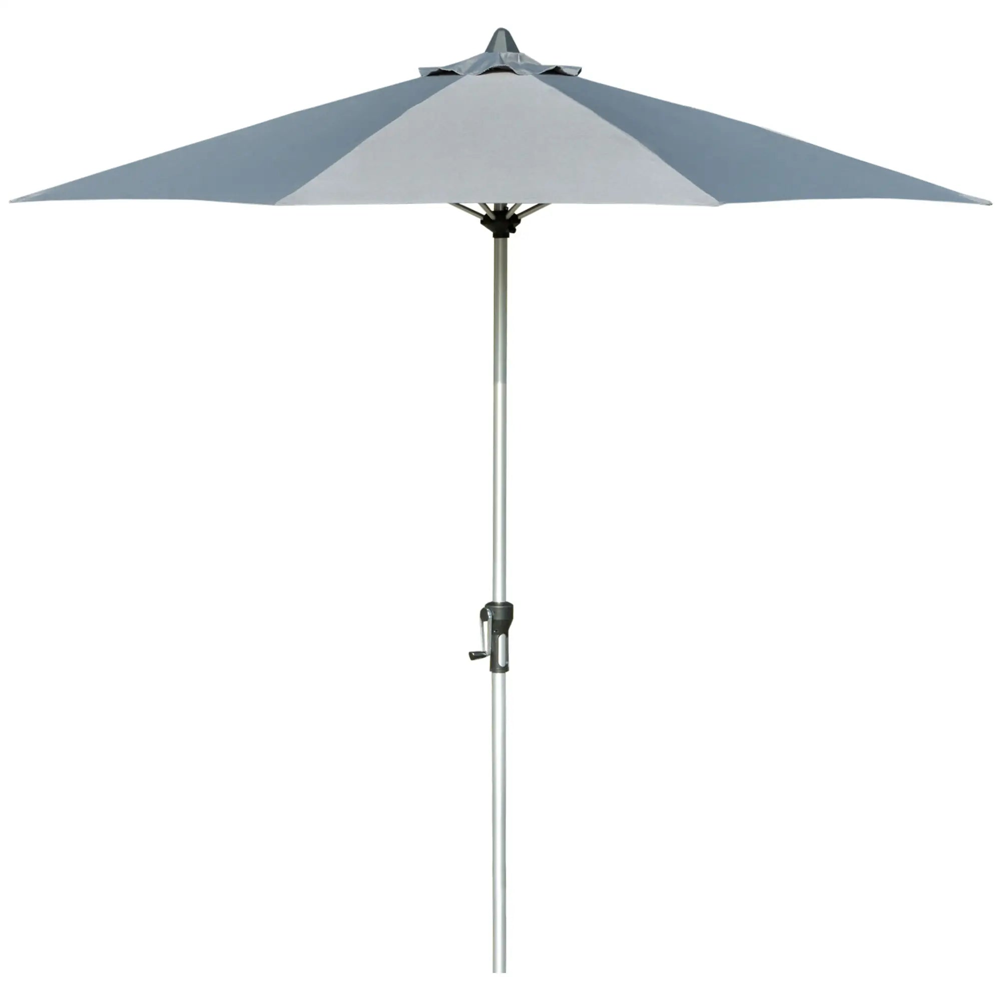 Outsunny Sonnenschirm 2,7?m Dunkelgrau mit Kurbel & UV-Schutz