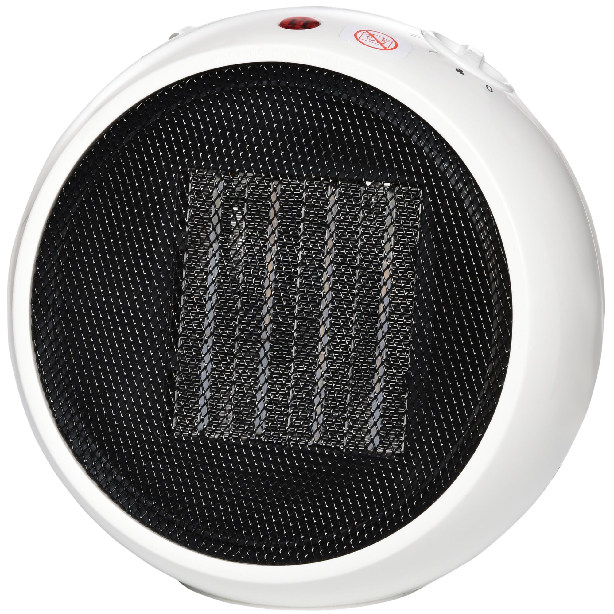 HOMCOM Heizlüfter Heizgerät Elektroheizer Heizer Heizung Wärme 900W/1500W PP-Kunststoff Weiß+Schwarz 22 x 18,5 x 21 cm