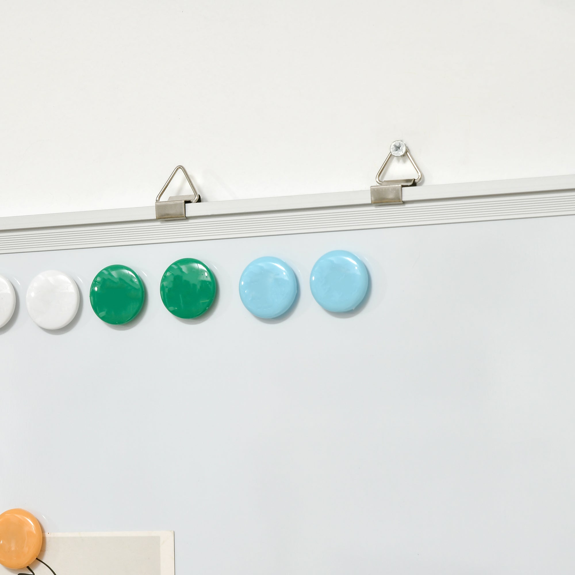 HOMCOM Whiteboard Magnettafel, leicht abwischbar, mit 4 Markern, 10 Magneten, 1 Radierer, 60 x 1,8 x 45cm