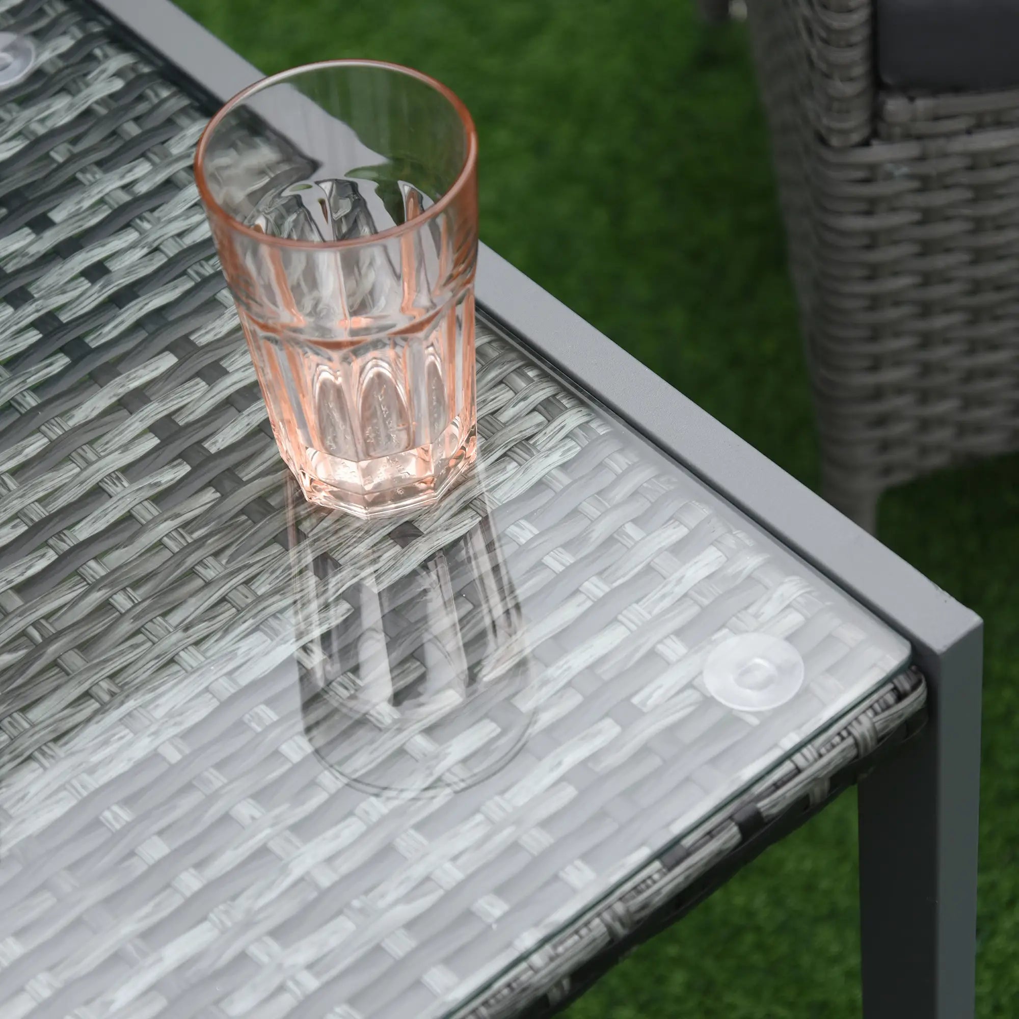 Outsunny Gartentisch Beistelltisch wetterfest flexibel Aluminium