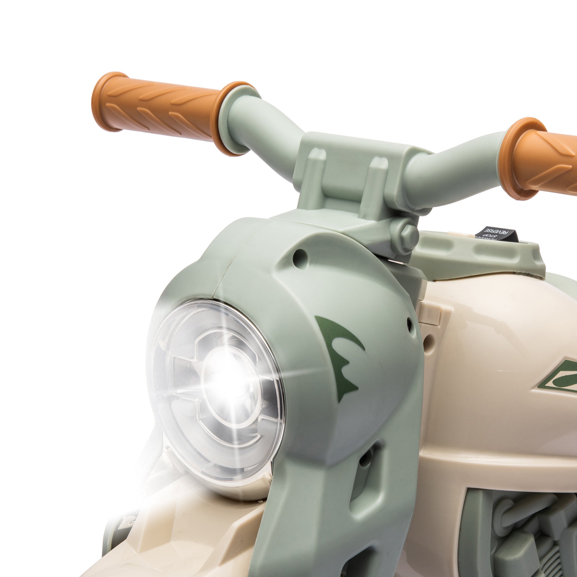 AIYAPLAY Kinder Elektro-Motorrad, 6V Kindermotorrad mit Musik, Blasen 2,5-3 km/h, für 2-5 Jahre Kinder