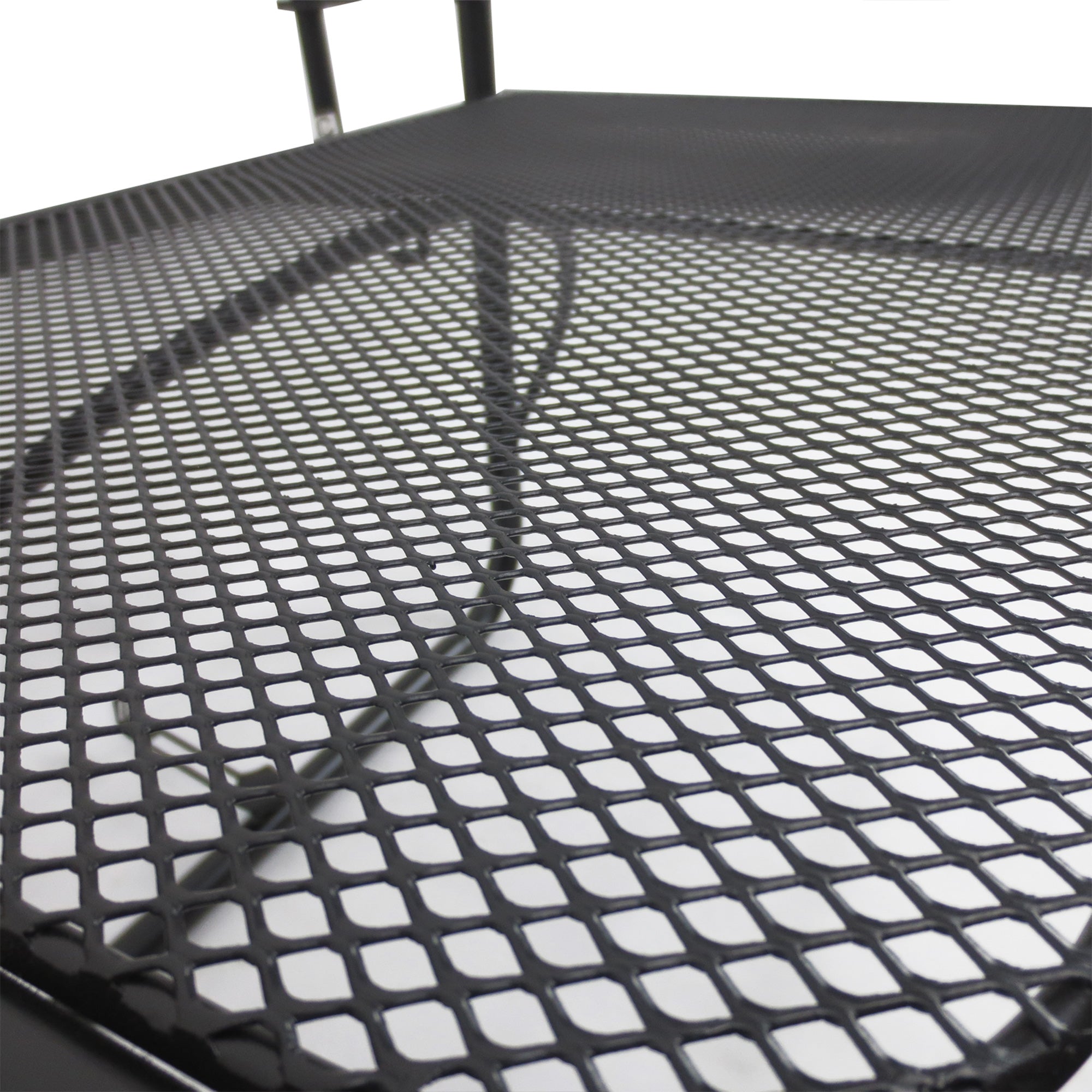 Outsunny Balkonhängetisch Gartentisch höhenverstellbar viereckig Terrasse Metall Schwarz L60 x B56,5 x H45 cm