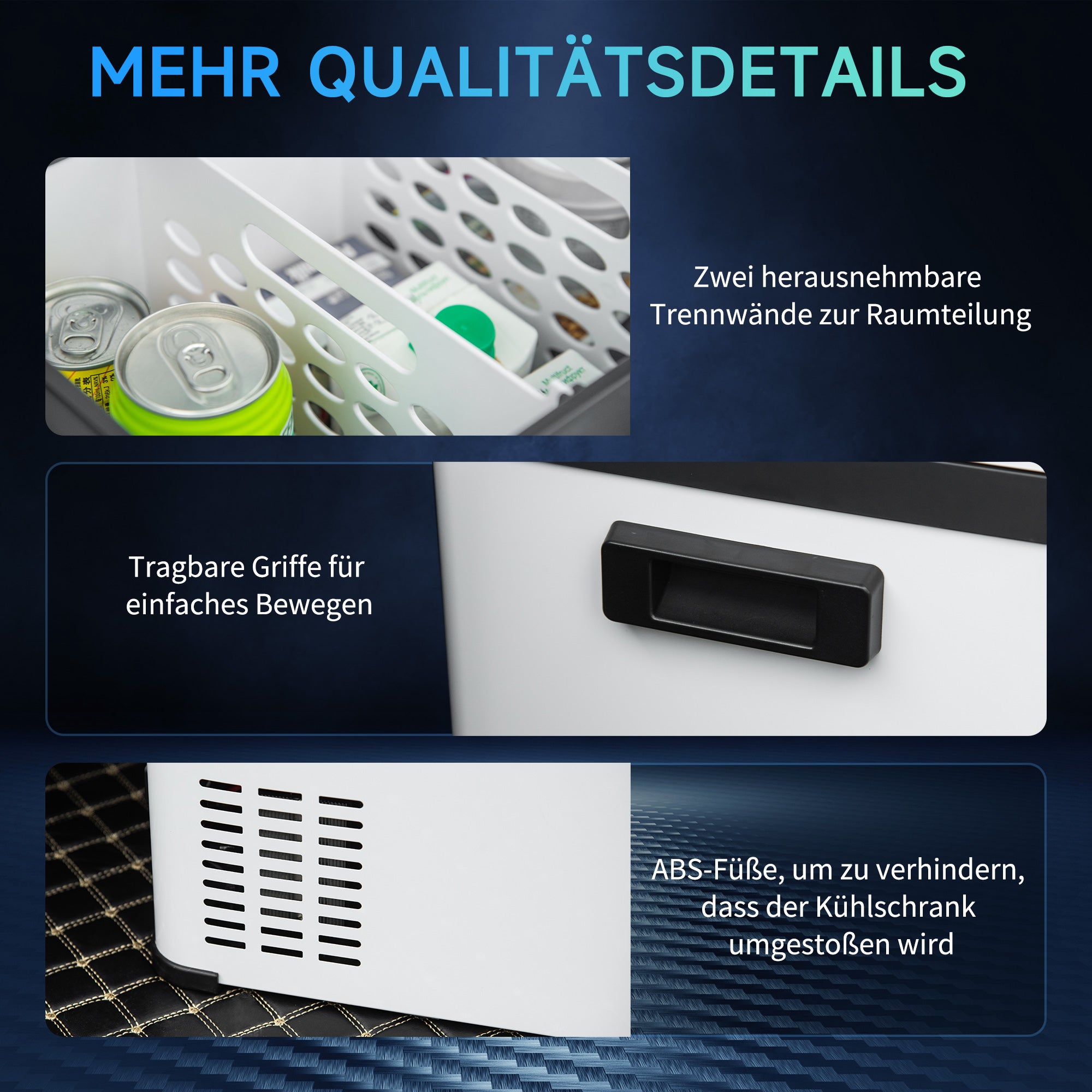 Outsunny Kühlbox Auto 30L mit LCD-Anzeige Kompressor Autokühlschrank elektrisch Boot Camper Reisen 12/24V DC und 110-240V AC Weiß