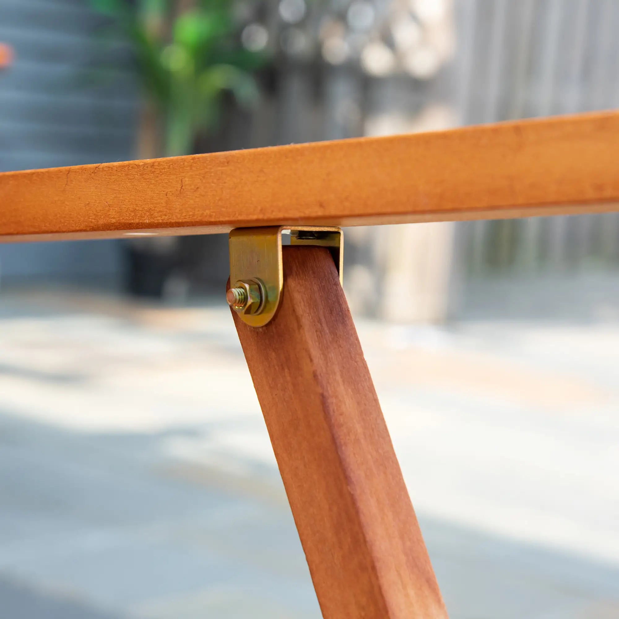 Outsunny Gartenmöbelset 5-tlg. klappbar hoher Sitzkomfort Pappelholz Teak