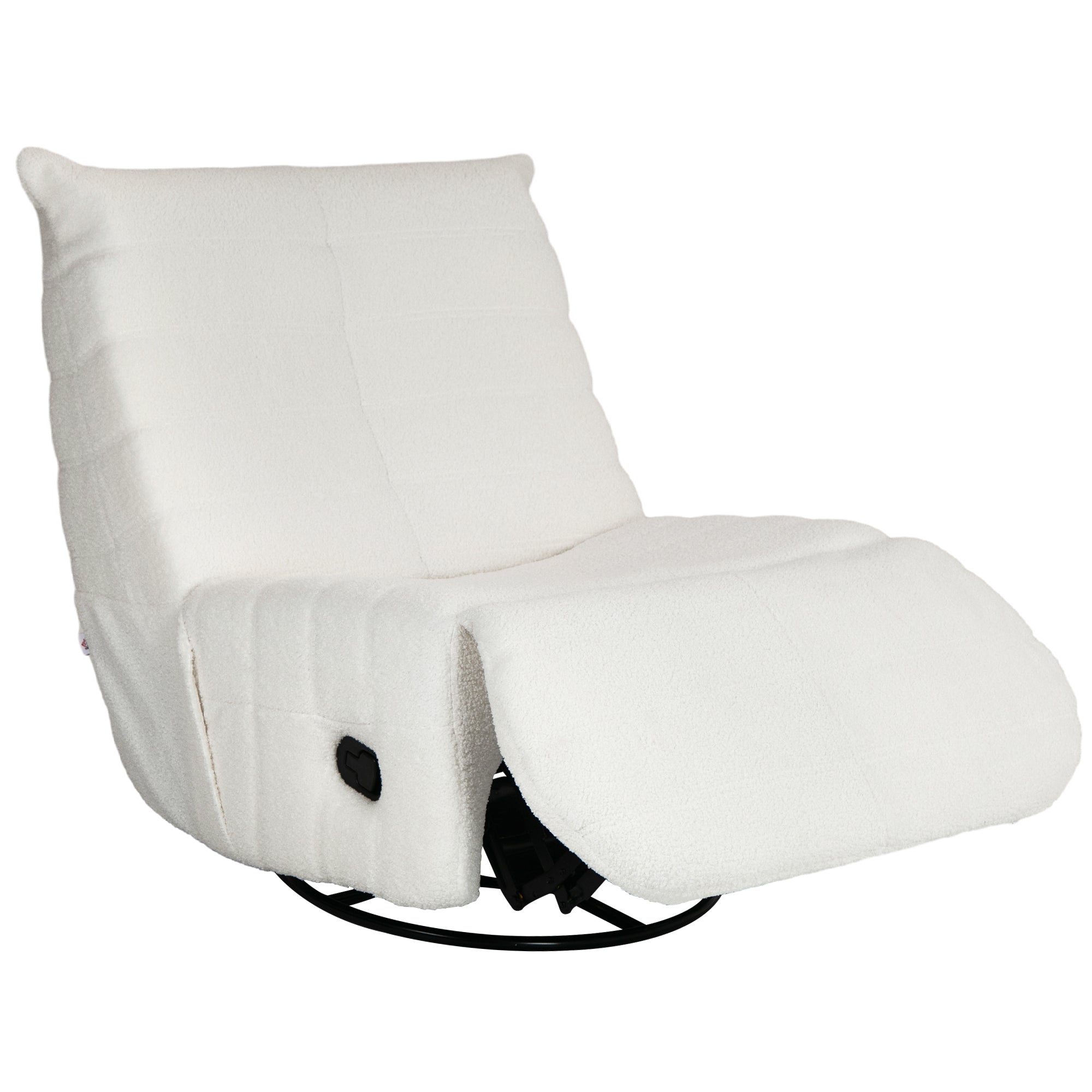 HOMCOM Sitzsack, verstellbar, belastbar bis 150kg, 84x104x87cm, Creme