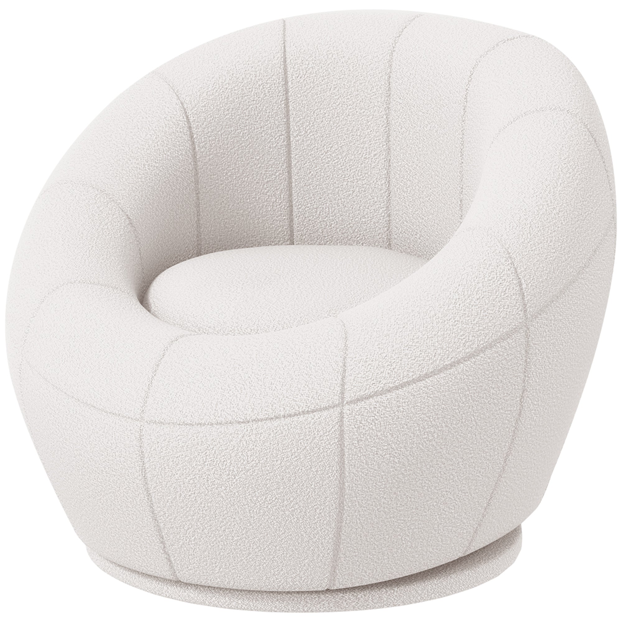 HOMCOM Kindersessel drehbar Teddyfell Relaxsessel Weiß
