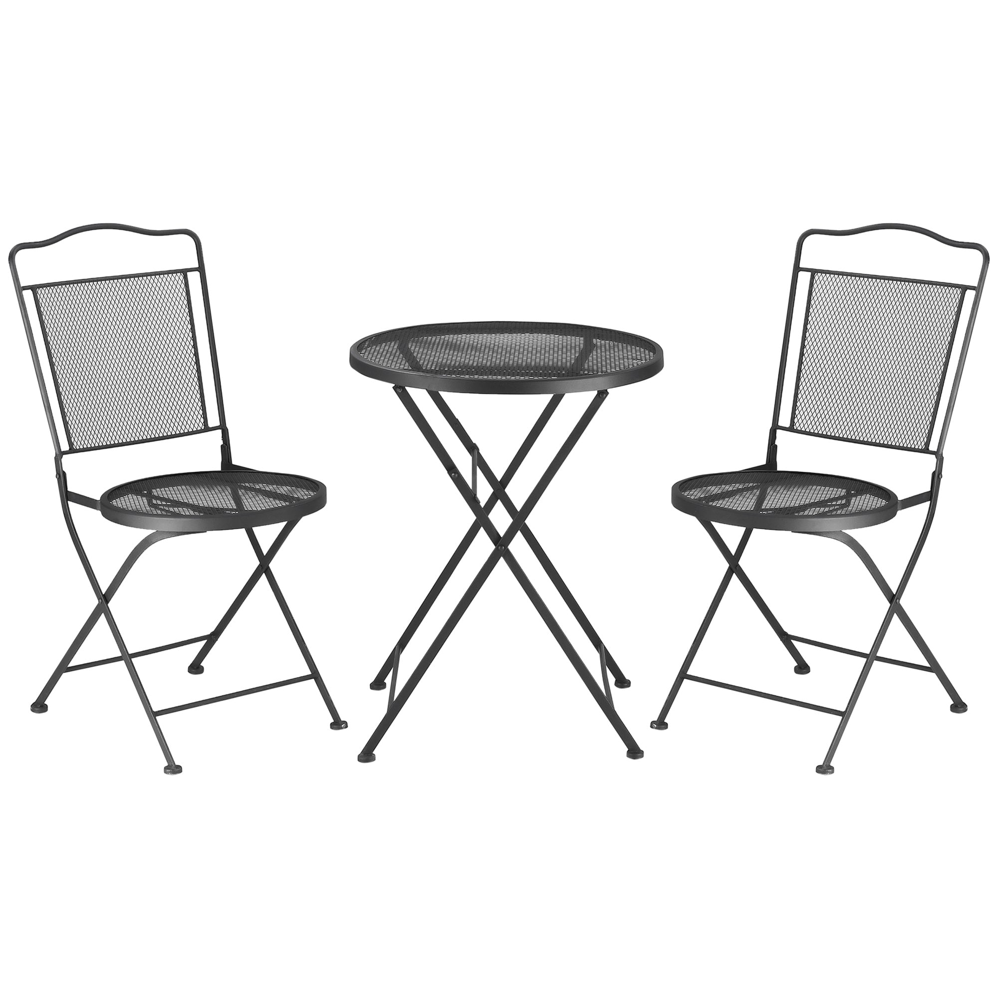 Outsunny Gartenmöbelset 3-teilig faltbar Balkonset Outdoor