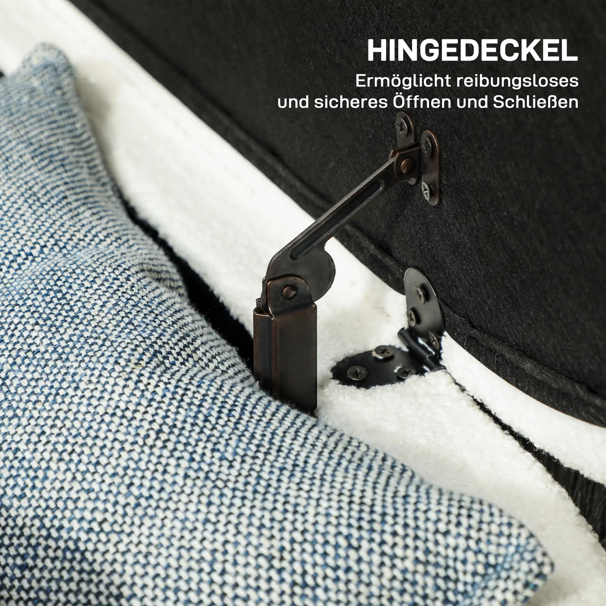 HOMCOM Sitzbank mit Stauraum 114?×?47?×?46,5?cm Weiß
