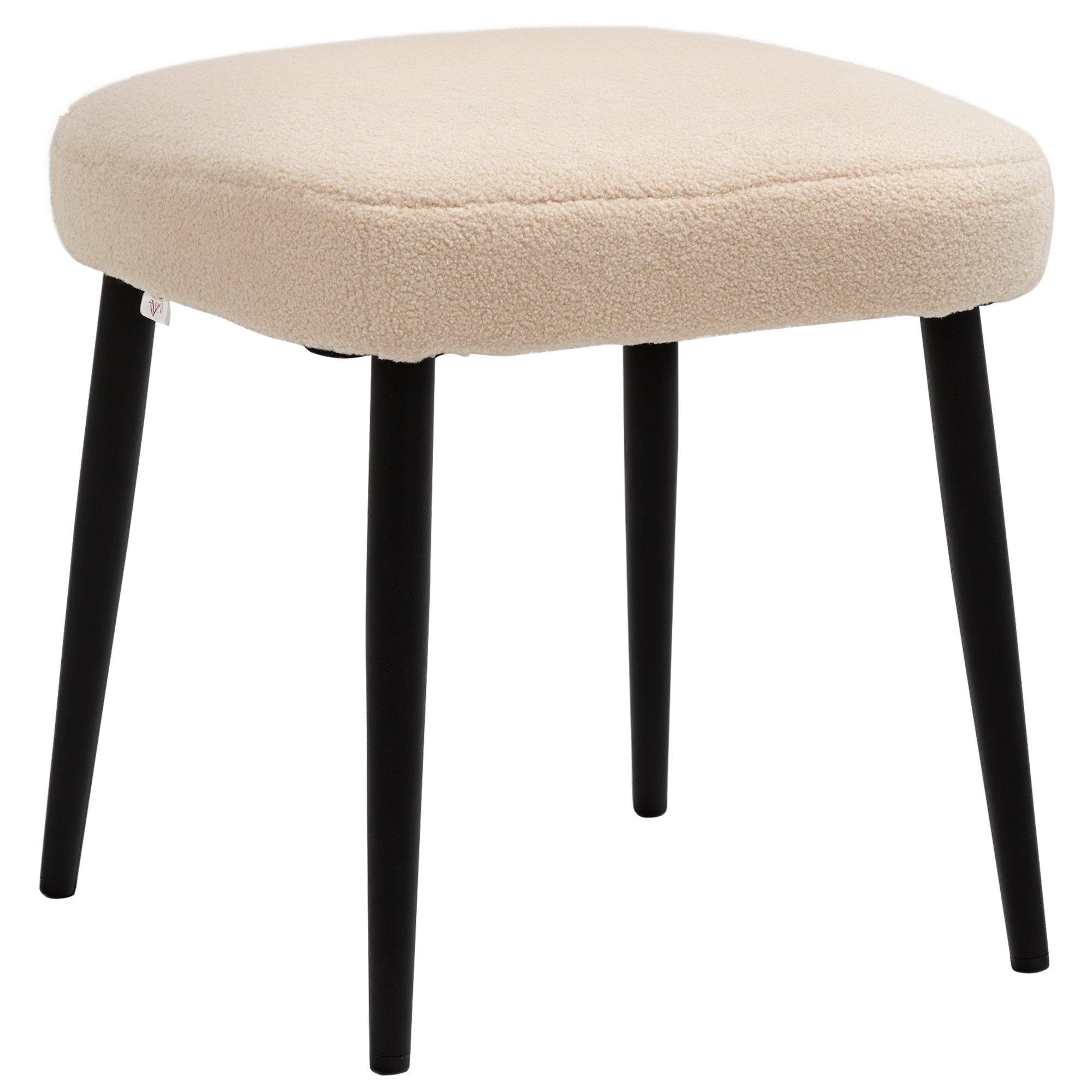 Aosom Hocker, Sitzhocker, Teddy, Fußhocker, Beige