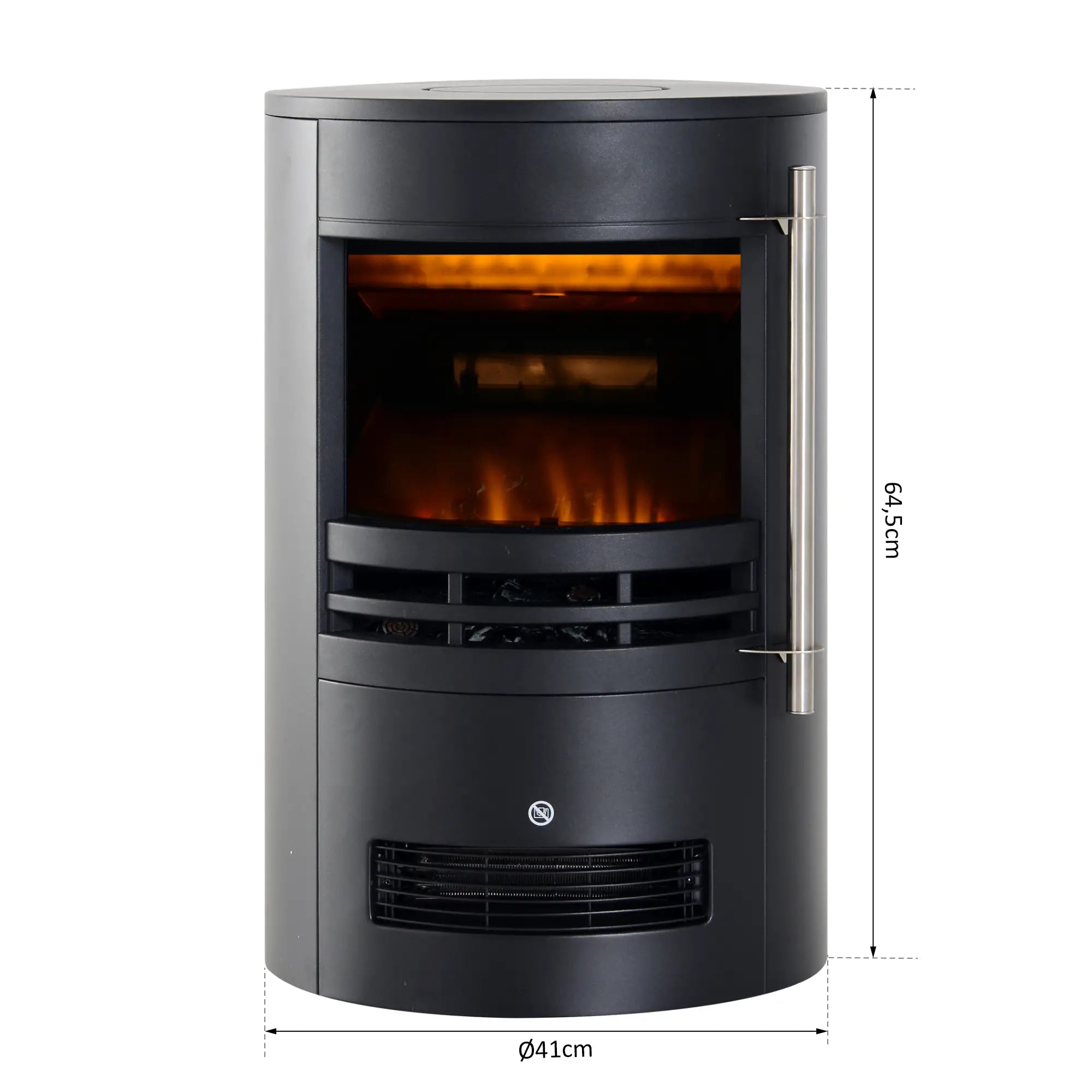 HOMCOM Elektrokamin mit Flammeneffekt und 2 Heizstufen