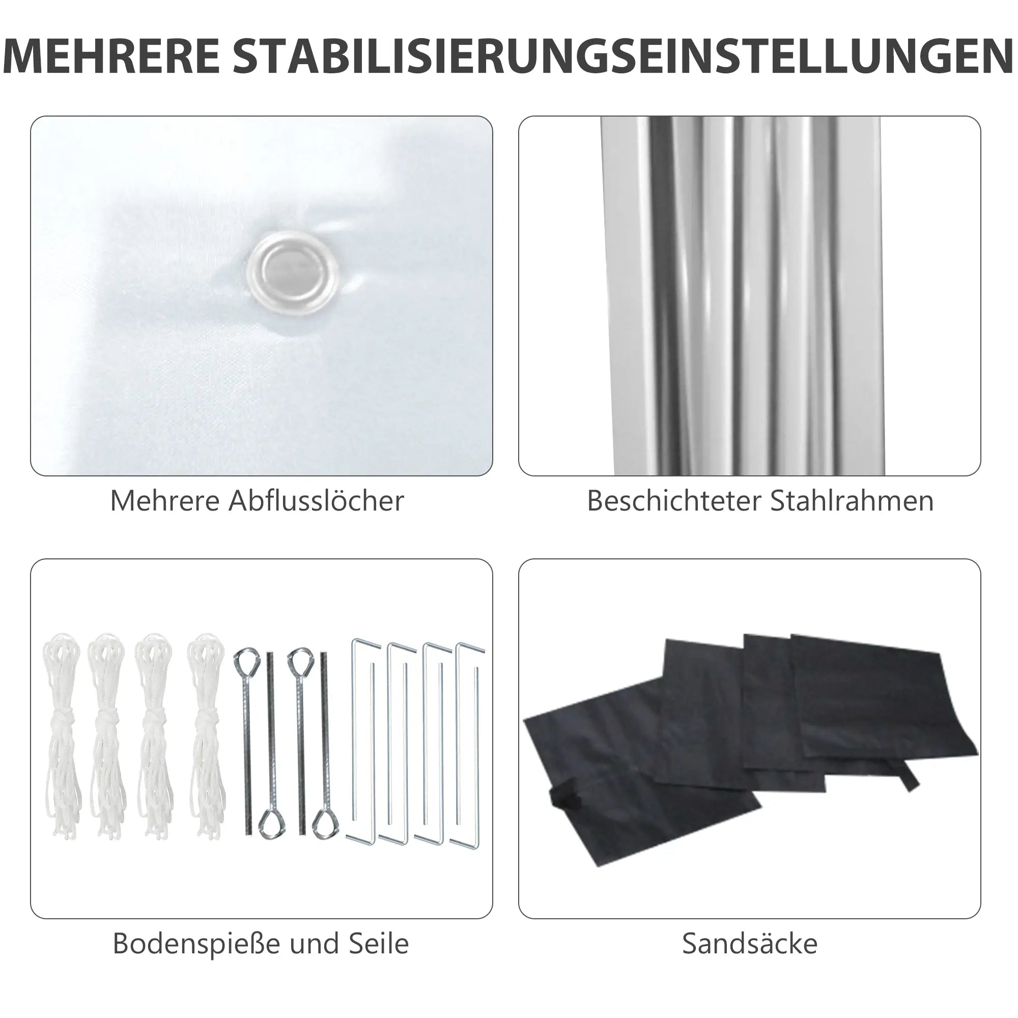 HOMCOM Pavillon-Sandsack Weiß