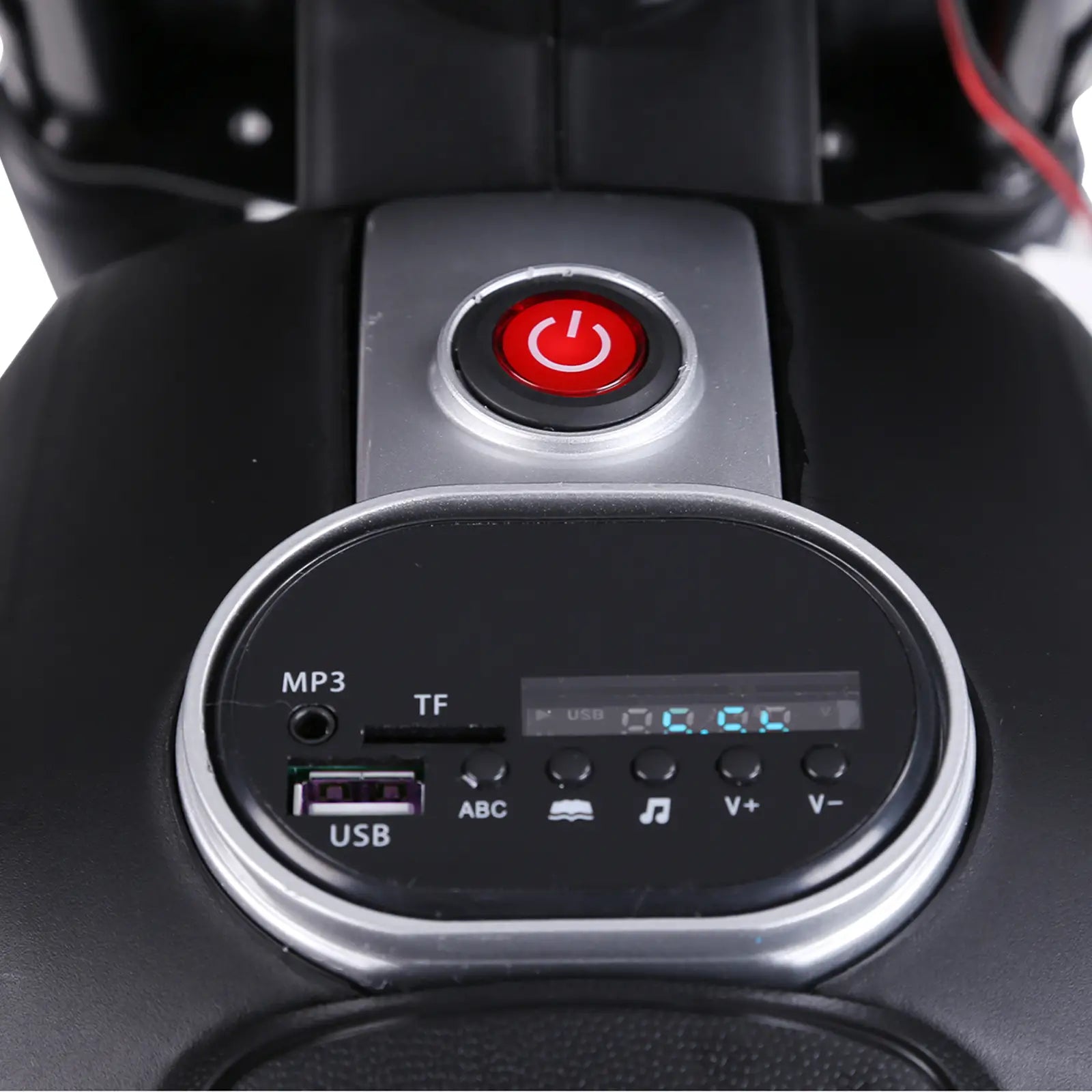 HOMCOM Kindermotorrad Elektrofahrzeug mit Licht Musik Stützrädern Blau