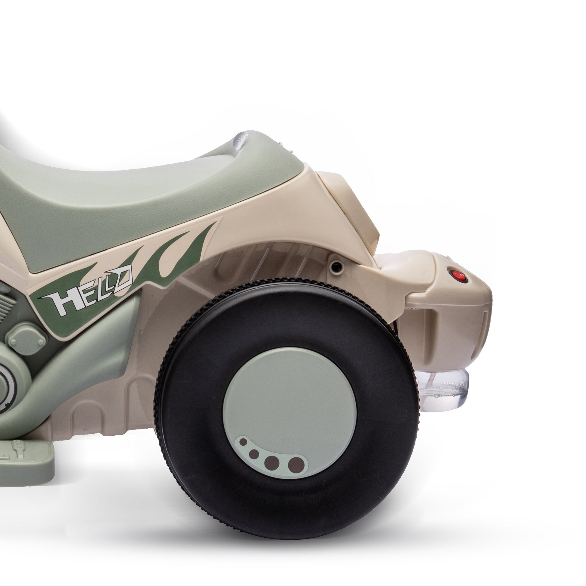 AIYAPLAY Kinder Elektro-Motorrad, 6V Kindermotorrad mit Musik, Blasen 2,5-3 km/h, für 2-5 Jahre Kinder