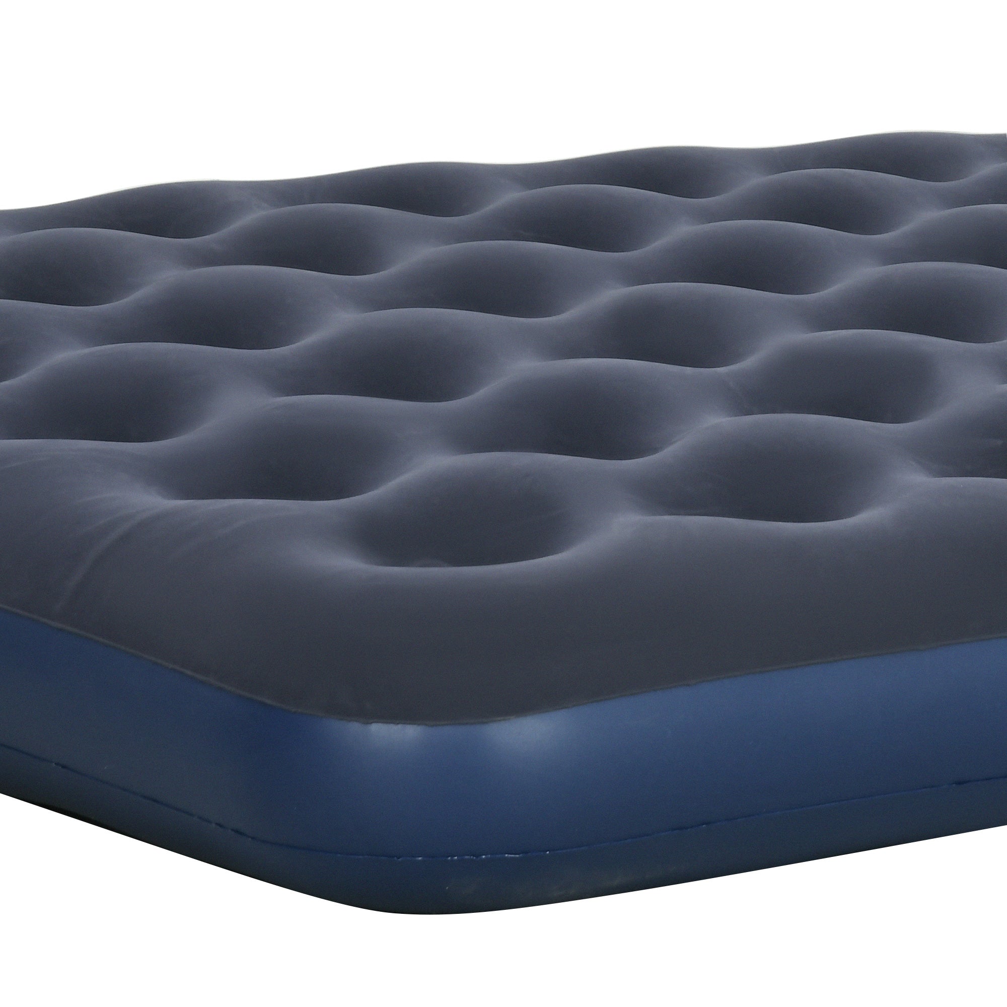 Outsunny Luftmatratze für 2 Personen, weich & robust, 203x152x22cm, Dunkelblau
