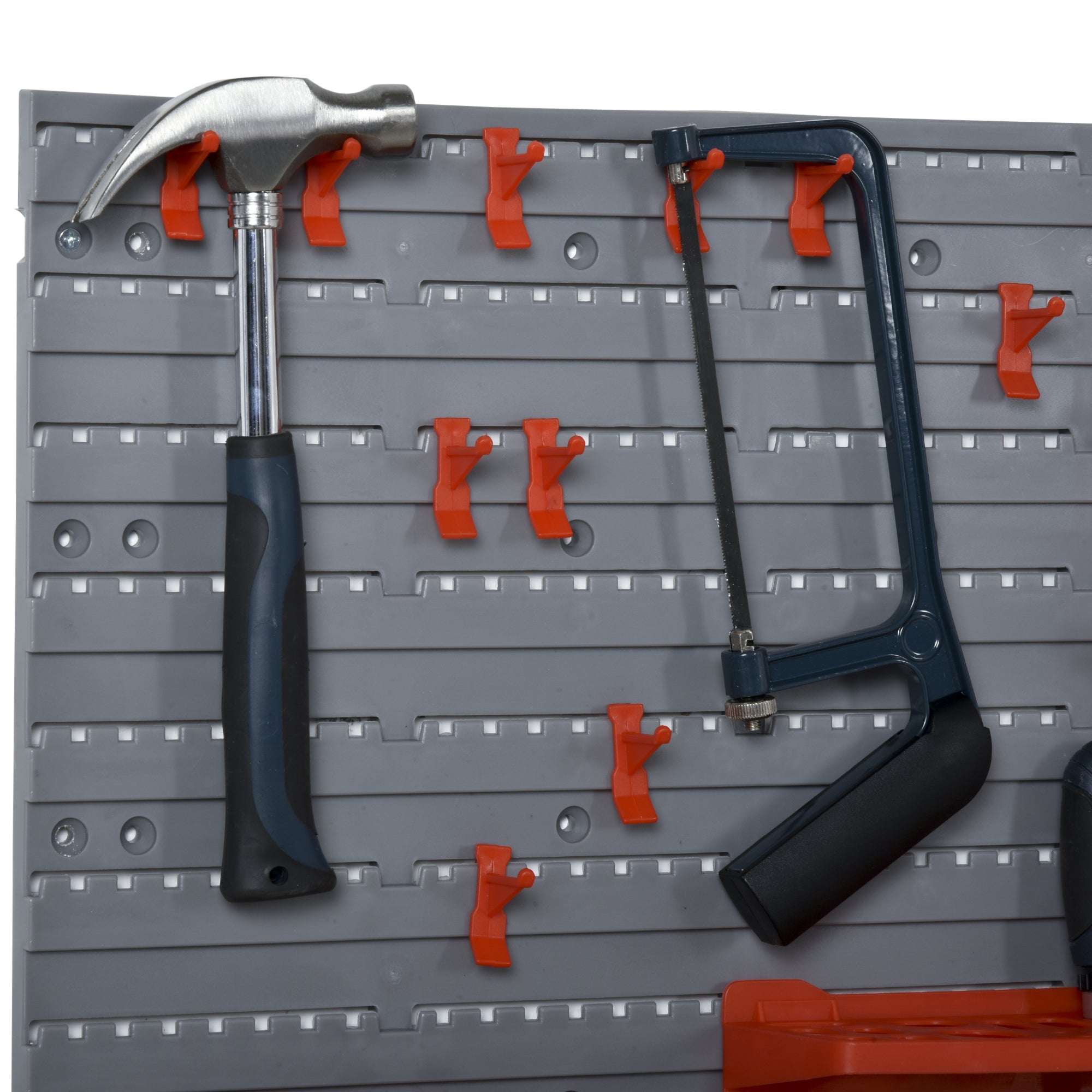 DURHAND Werkzeugwand 44-teilig mit Stapelbehältern 54 x 22 x 95 cm Kunststoff Rot