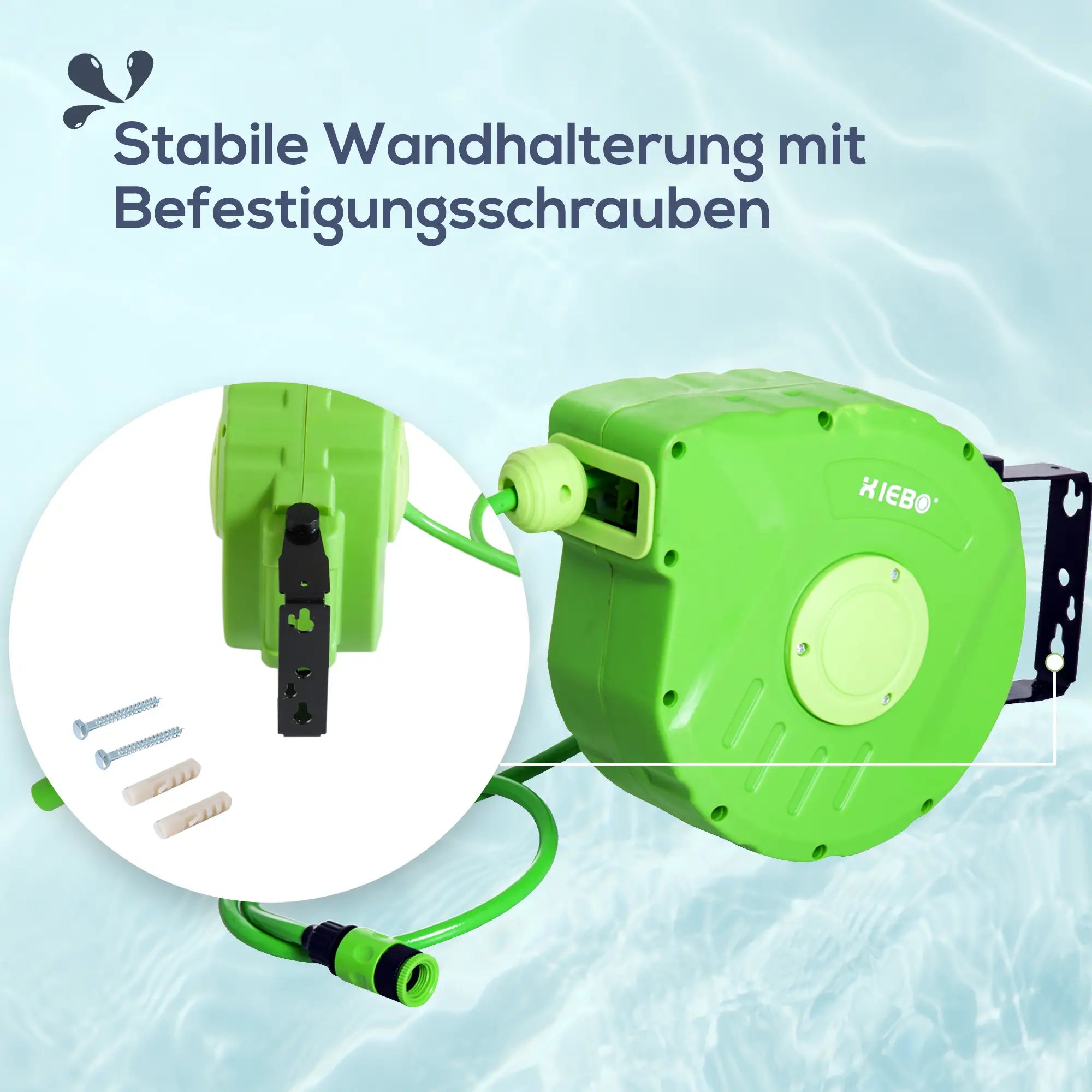 Outsunny compressed air hose reel 10+1m automatic hose reel