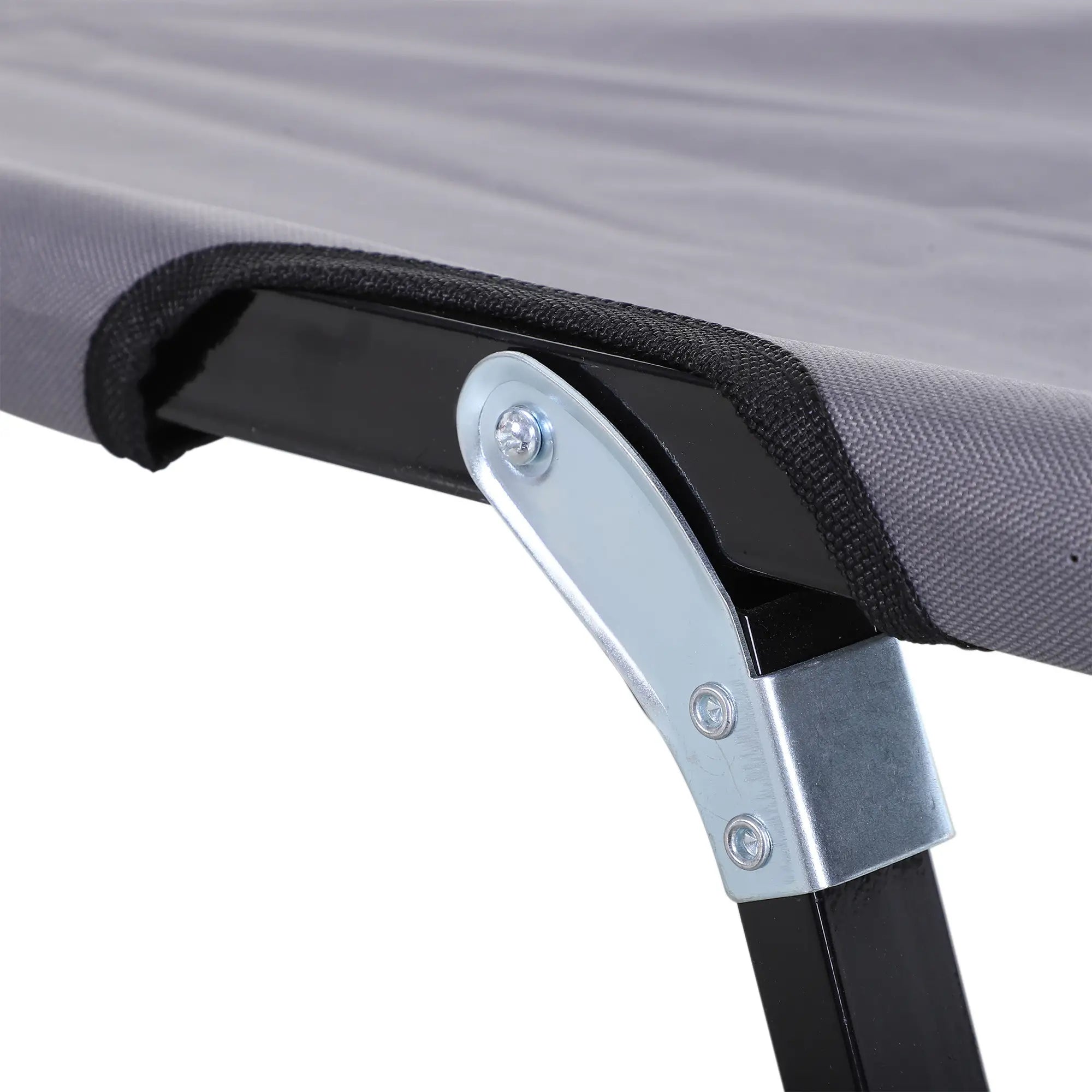 Outsunny Campingliege, Campingbett für bis zu 2 Personen, 193L x 125B x 40H cm, Grau