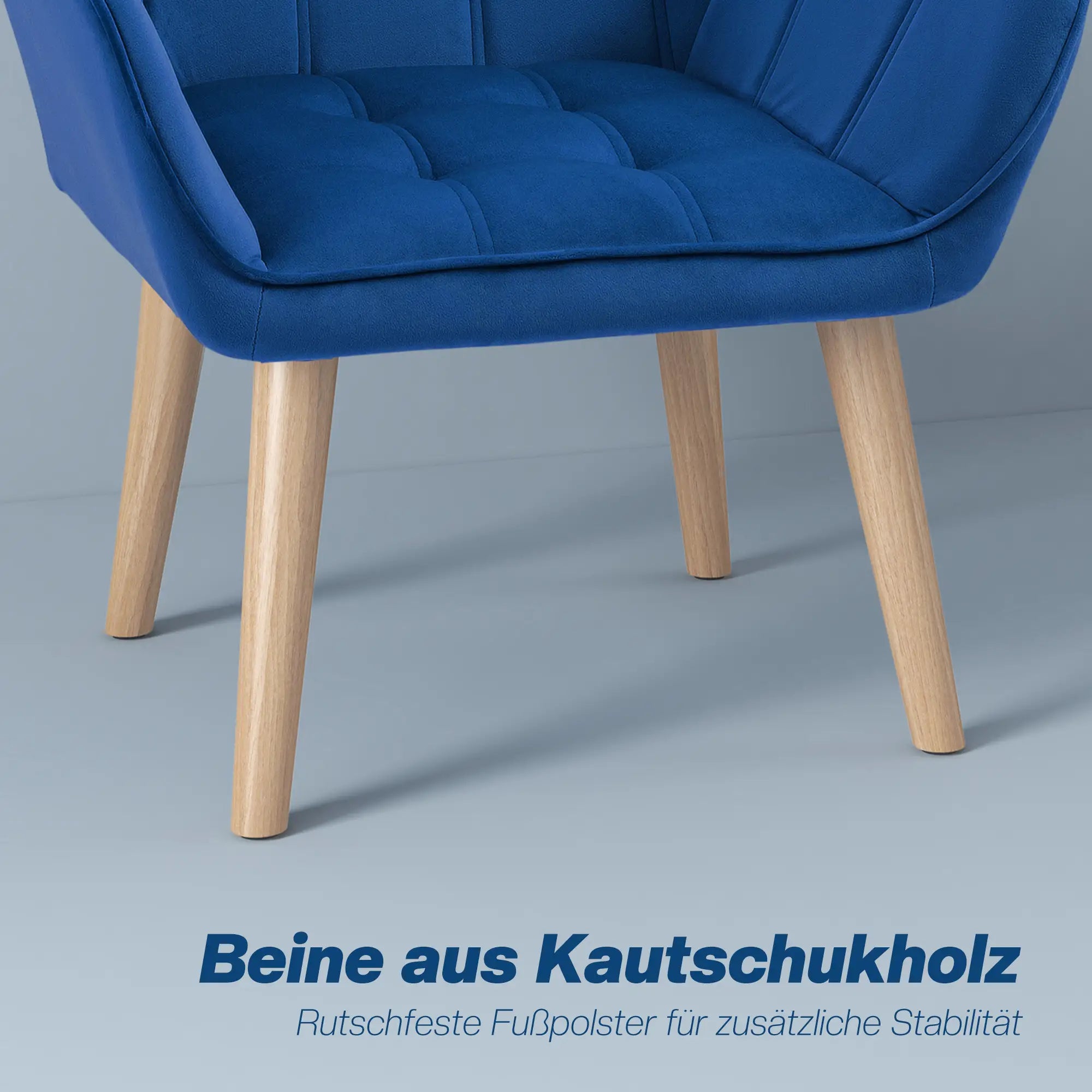 HOMCOM Polsterstuhl Skandi-Design kräftige Farben Blau