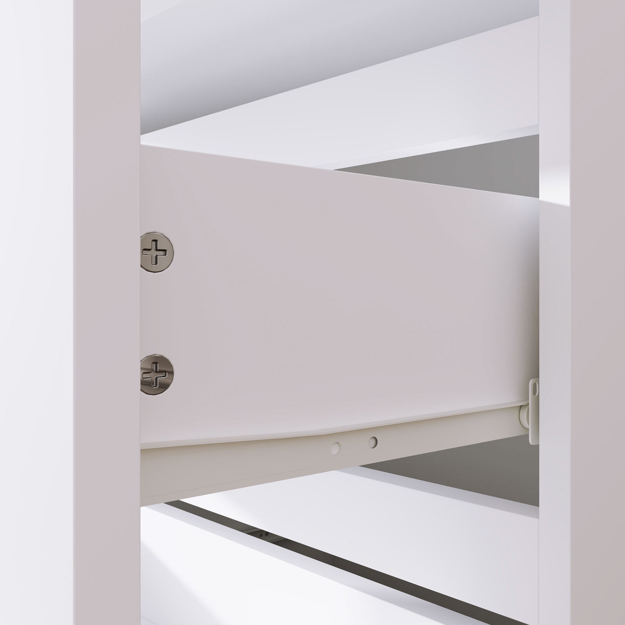 HOMCOM Kommode Sideboard Schubladenkommode, 4 Schubladen, 55 cm x 33 cm x 80 cm, Weiß