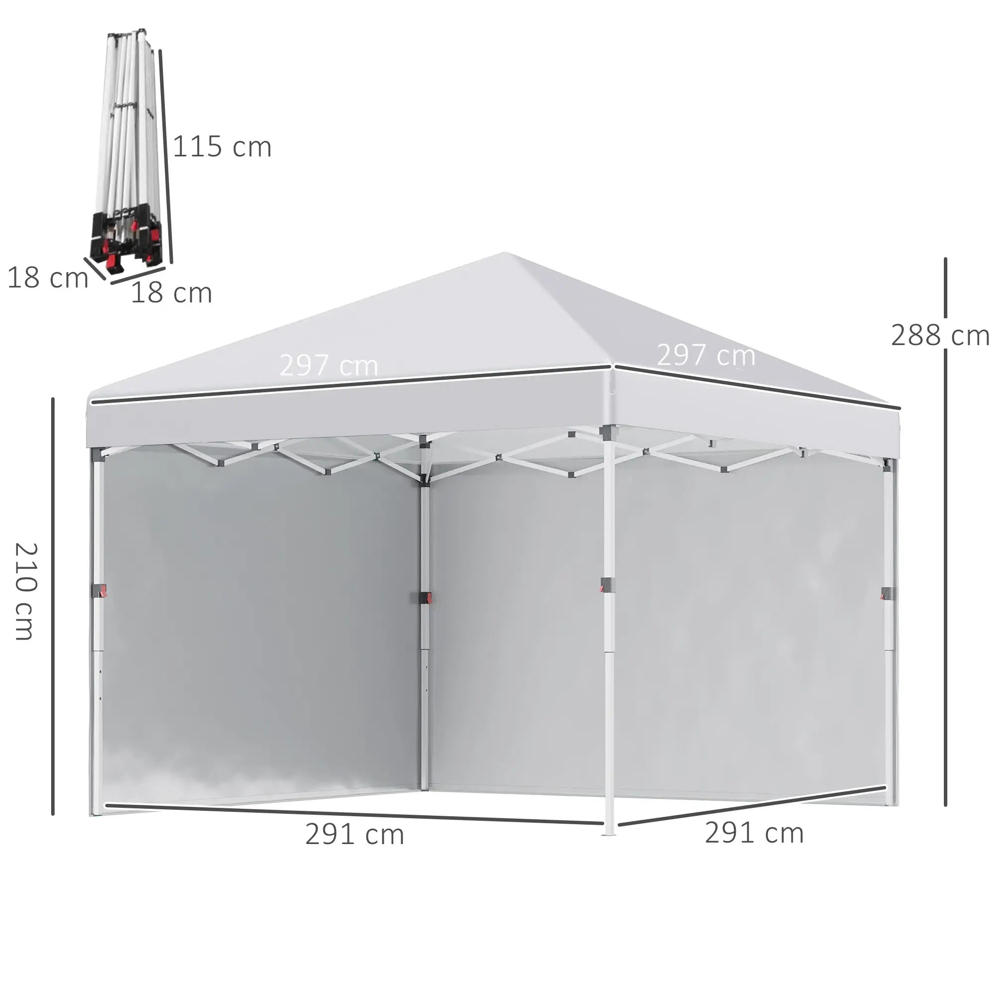 HOMCOM Pavillon-Sandsack Weiß