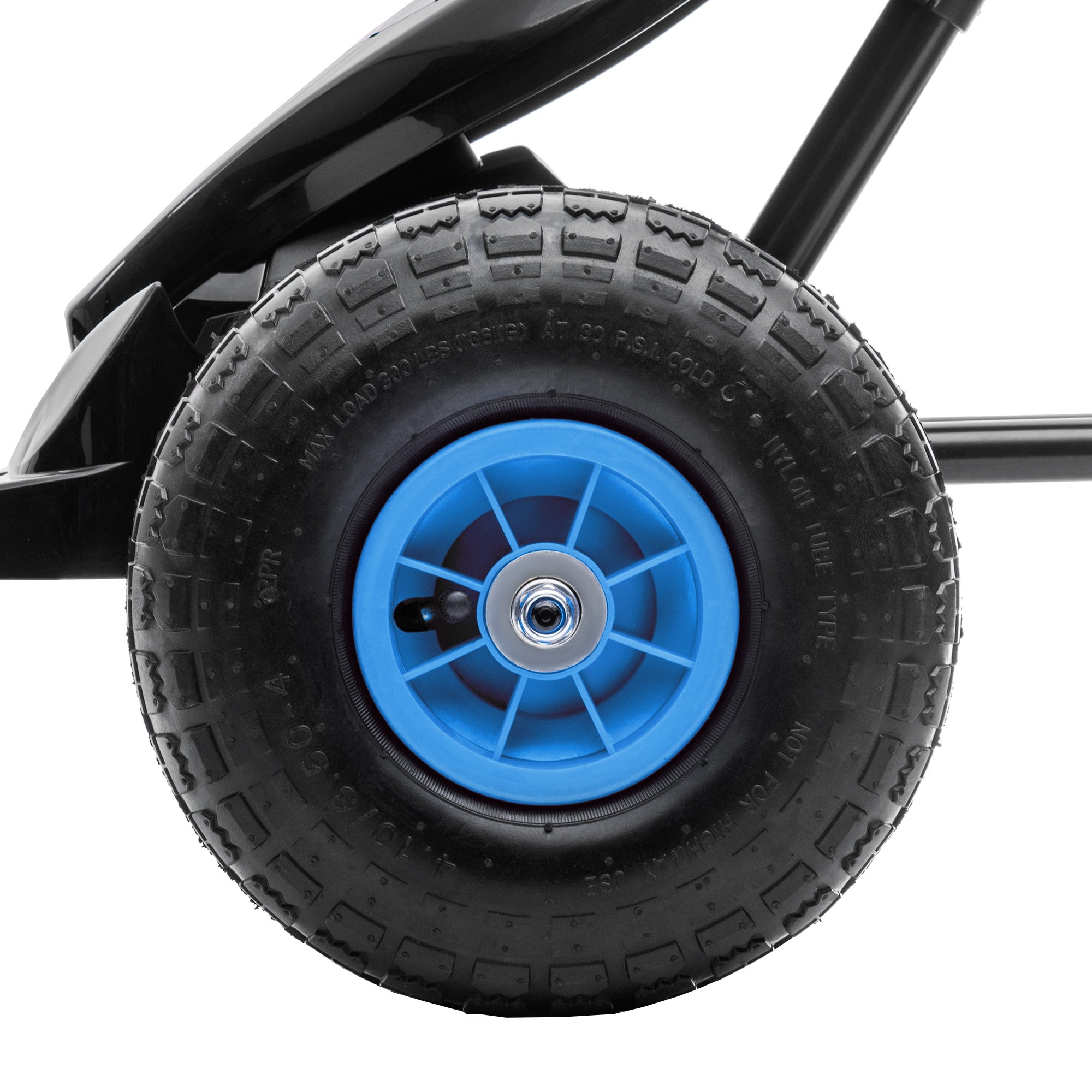 HOMCOM Kinder-Gokart, mit Pedalen, verstellbarem Sitz, In- und Outdoor, ab 5 Jahren, blau+schwarz, 121 x 58 x 61 cm