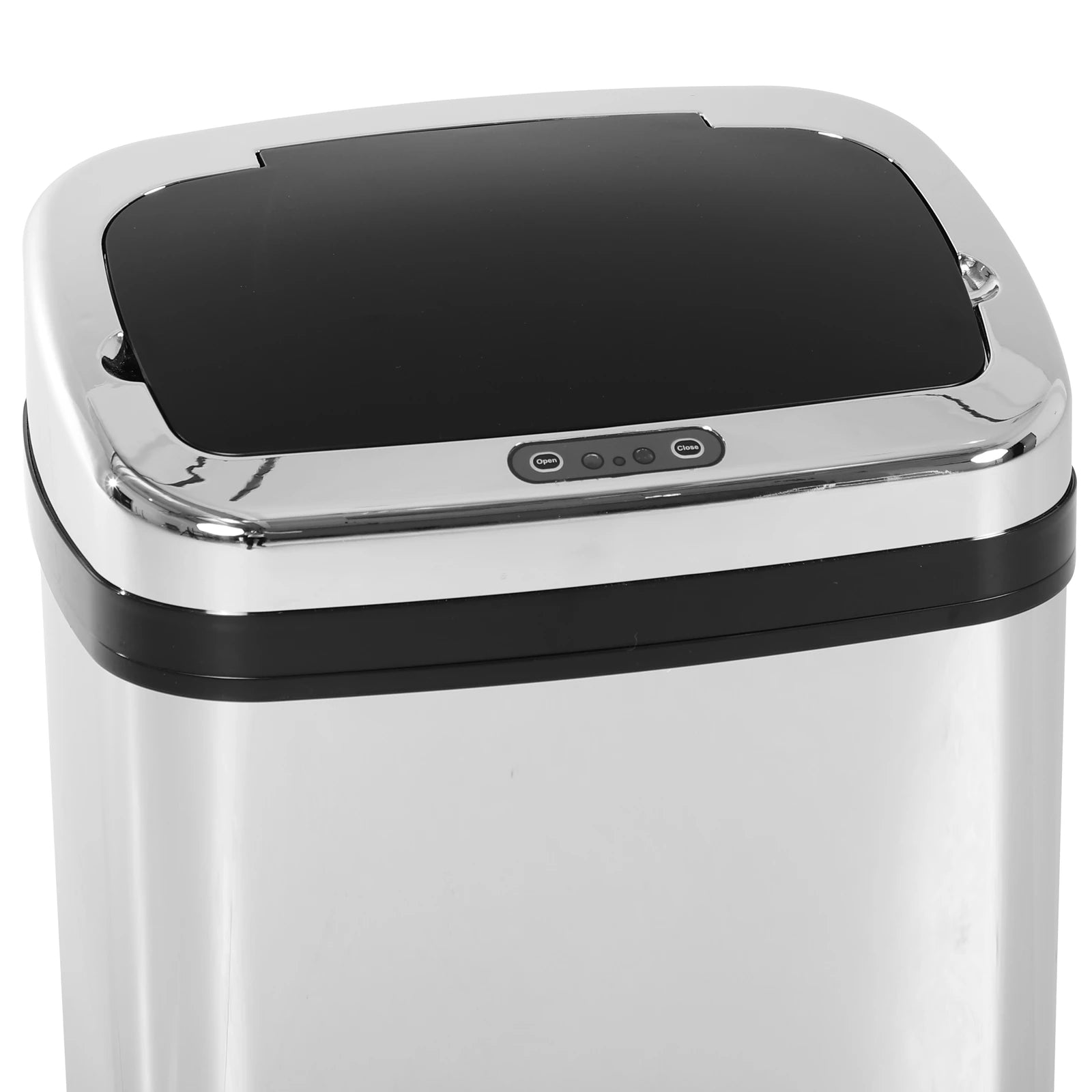 HOMCOM Edelstahl Automatik Sensor Mülleimer Abfalleimer IR Sensor mit/ohne Inneneimer rund viereckig (30L/viereckig)