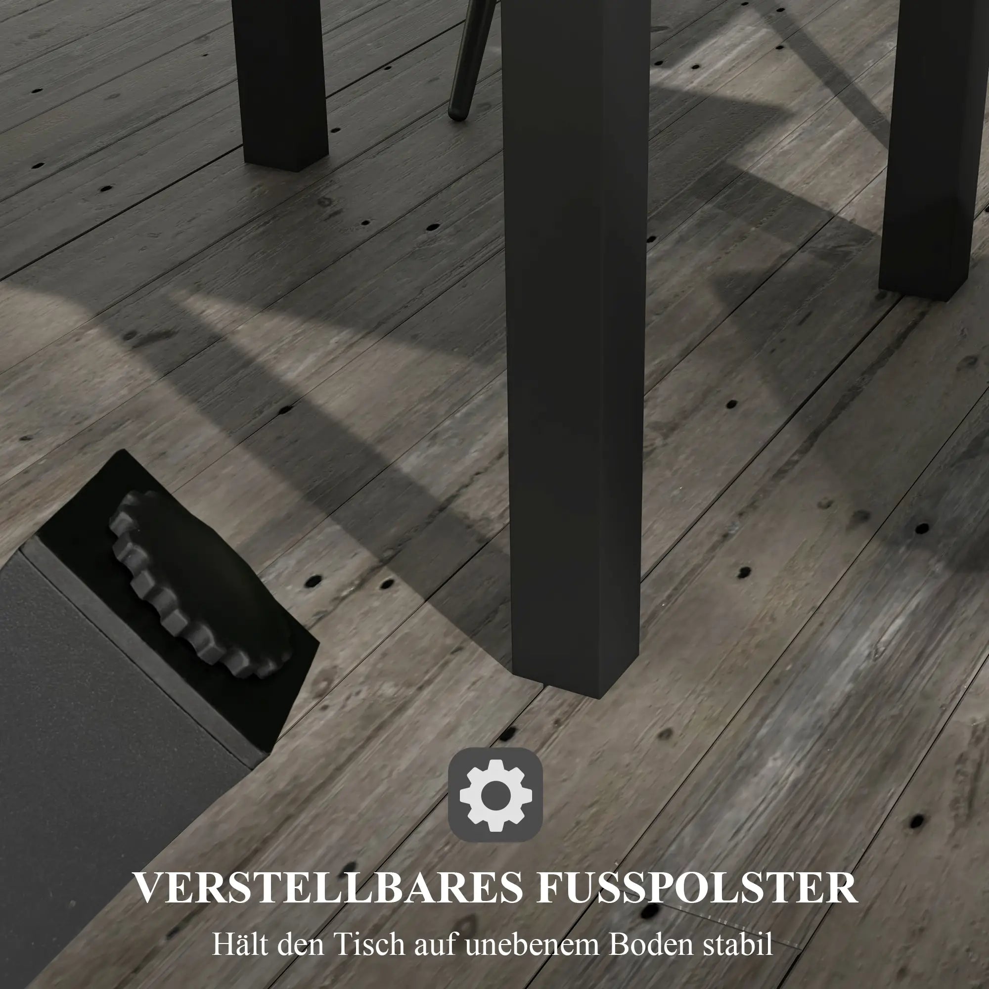 Outsunny Esstisch 81/162×80 cm Gelb