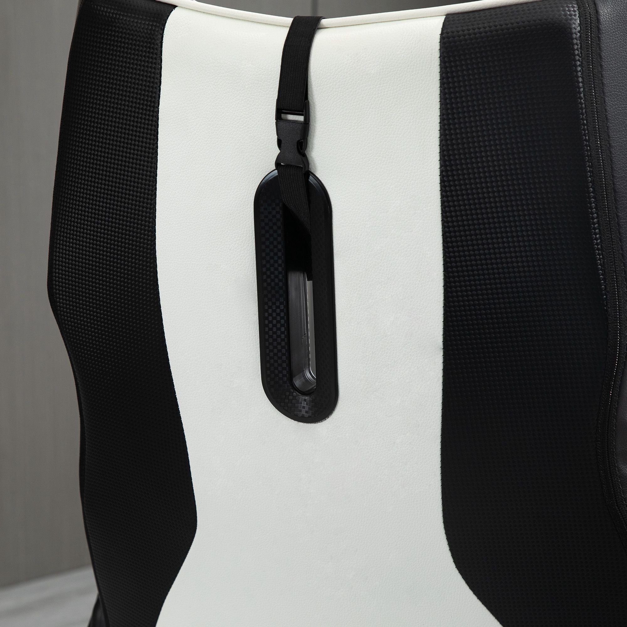 Vinsetto Gaming Stuhl ergonomischer Computerstuhl mit Wippfunktion Drehstuhl höhenverstellbar Stahl Schwarz+Weiß 67 x 70 x 106-112 cm