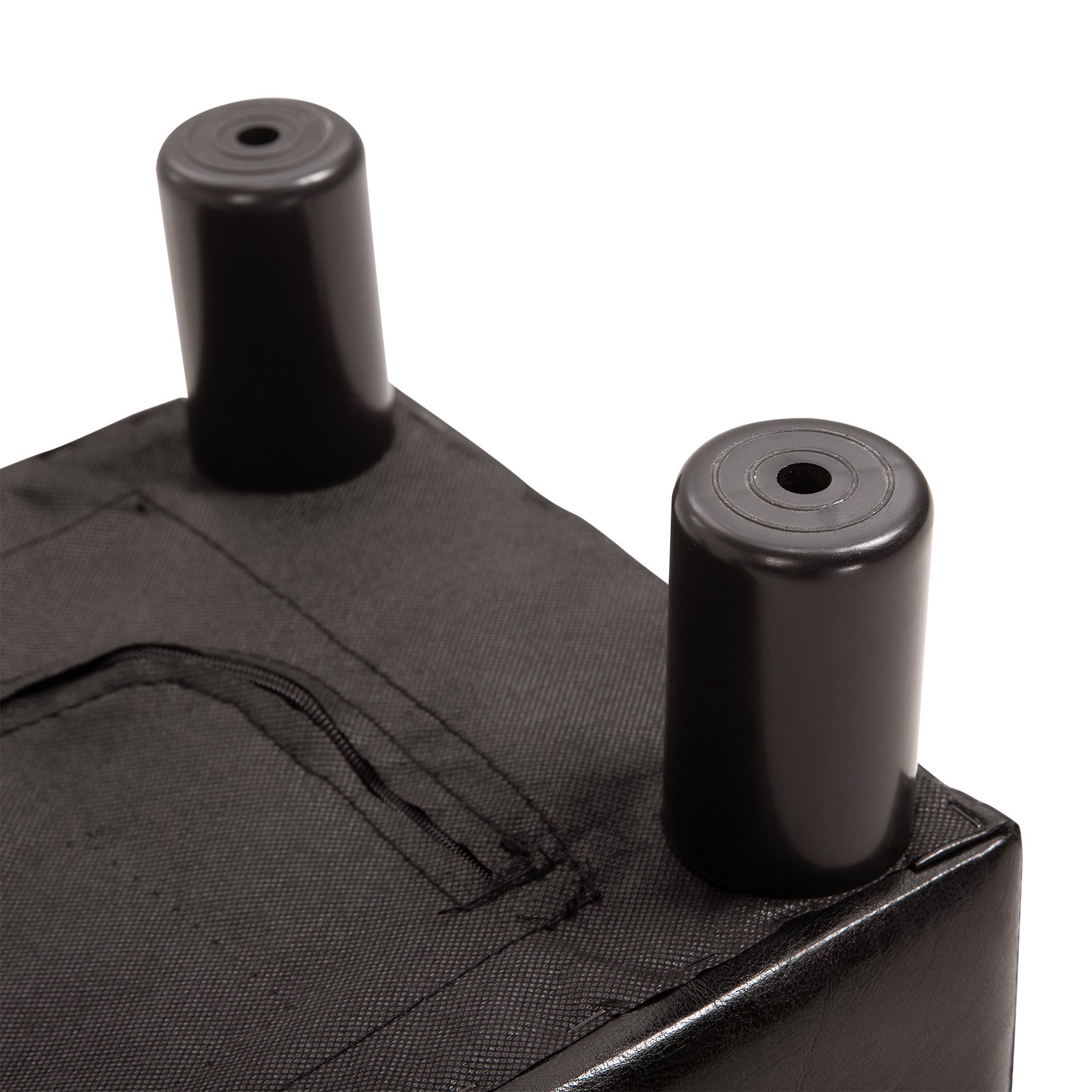 HOMCOM Hocker mit Stoffbezug in Kunstlederoptik, bis 110 kg, Kaffee, 40 x 30 x 24cm
