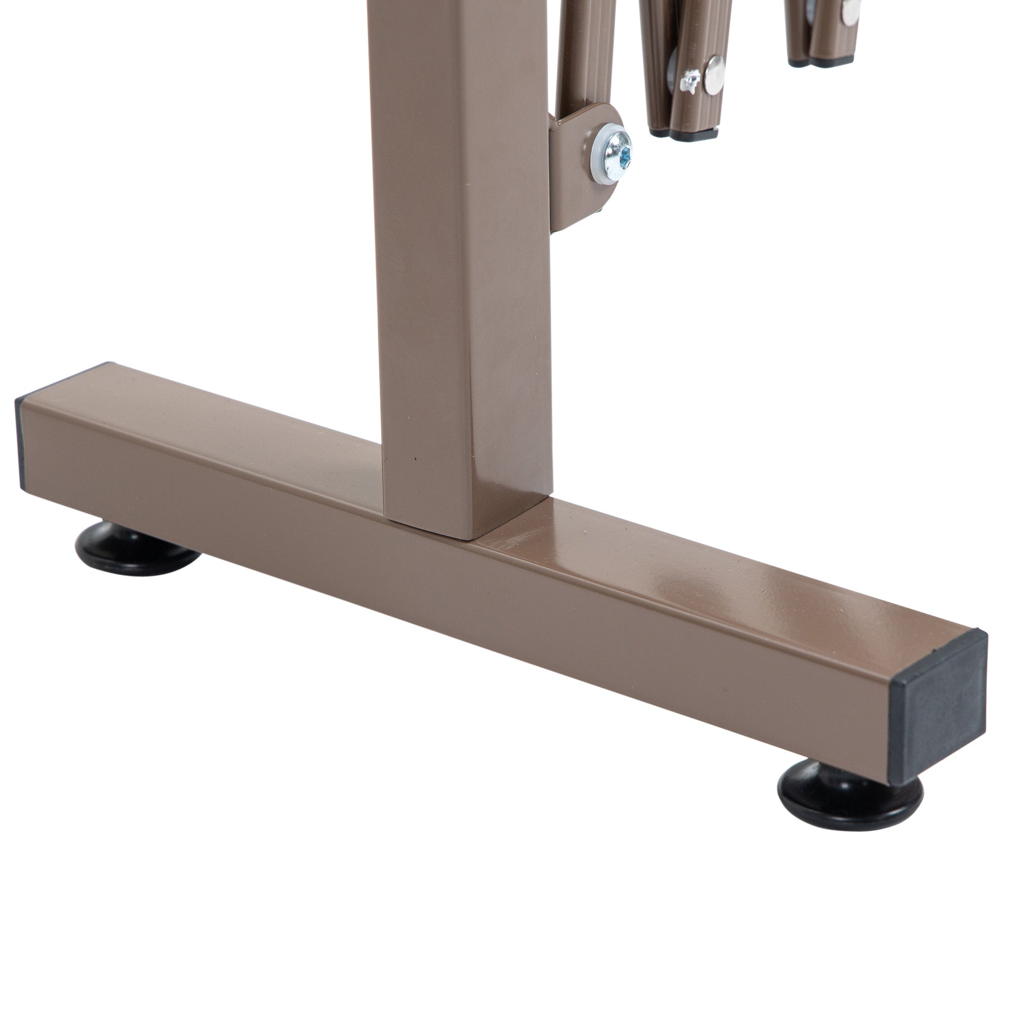 Outsunny Scherengitter Absperrgitter Scherensperre ausziehbar 35-300cm Garten Alu Braun H103,5cm