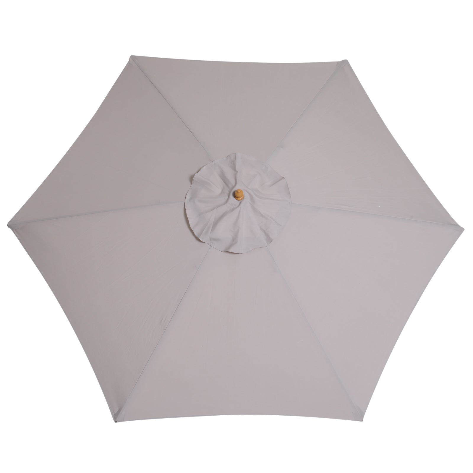 Outsunny Sonnenschirm Ø 250 cm, Sonnenschirm mit Seilzugmechanismus Balkonschirm Strandschirm aus Bambus windfest Marktschirm Sonnenschutz für Balkon Terrasse Garten, Grau