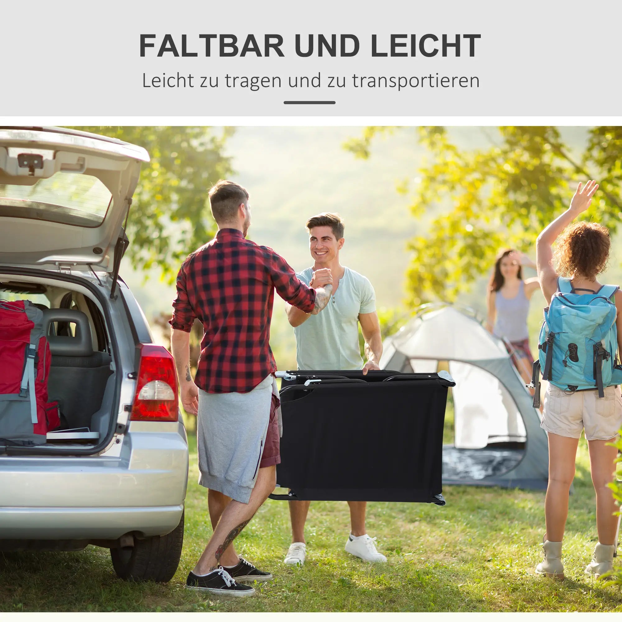 Outsunny Sonnenliege klappbar mit Rückenlehne