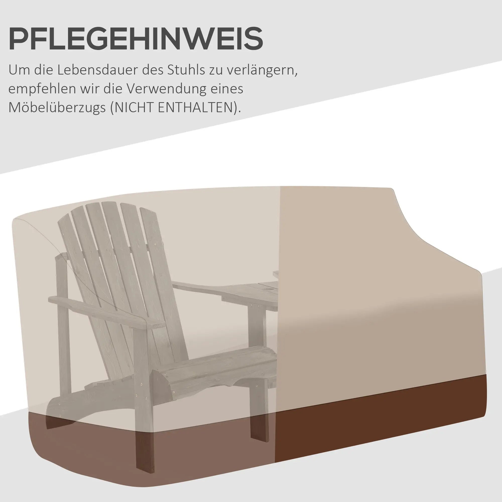Outsunny Adirondack Gartenstuhl 2er-Set mit Tisch Schirmloch Massivholz