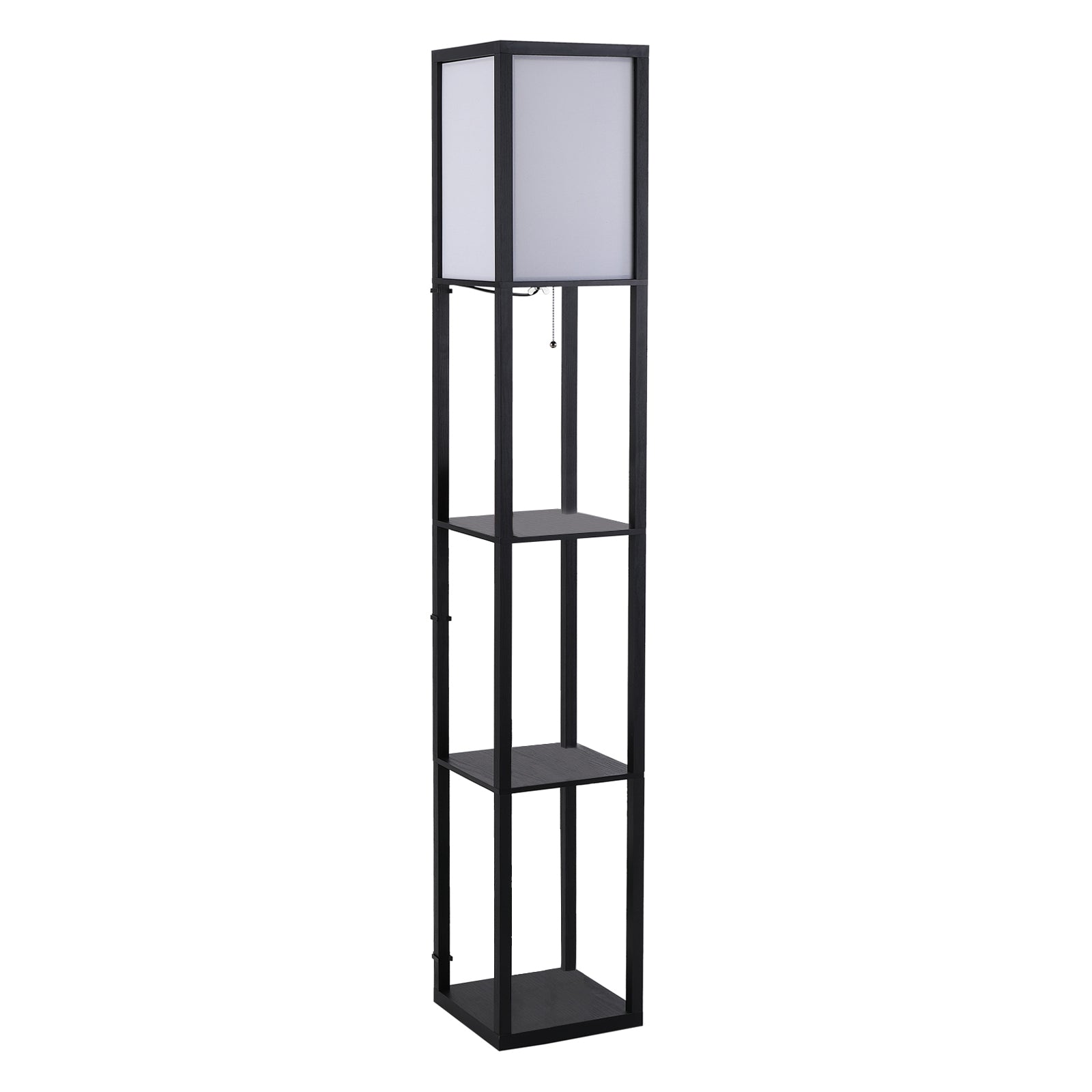 HOMCOM Stehleuchte mit Regal und sanftem Licht für Wohnzimmer