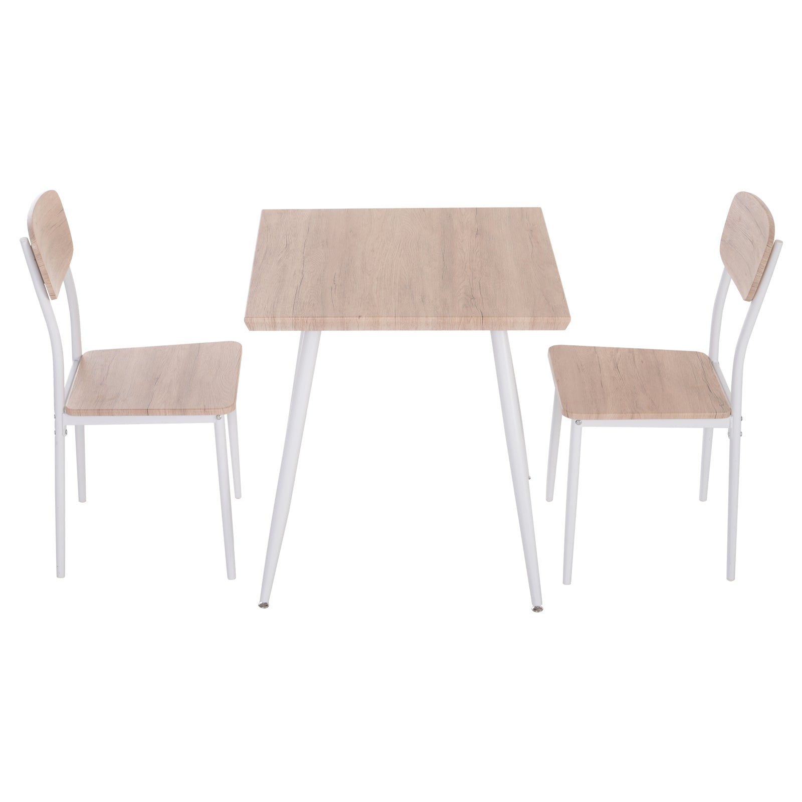Ensemble de salle à manger 3 pièces HOMCOM – ensemble table à manger avec 2 chaises