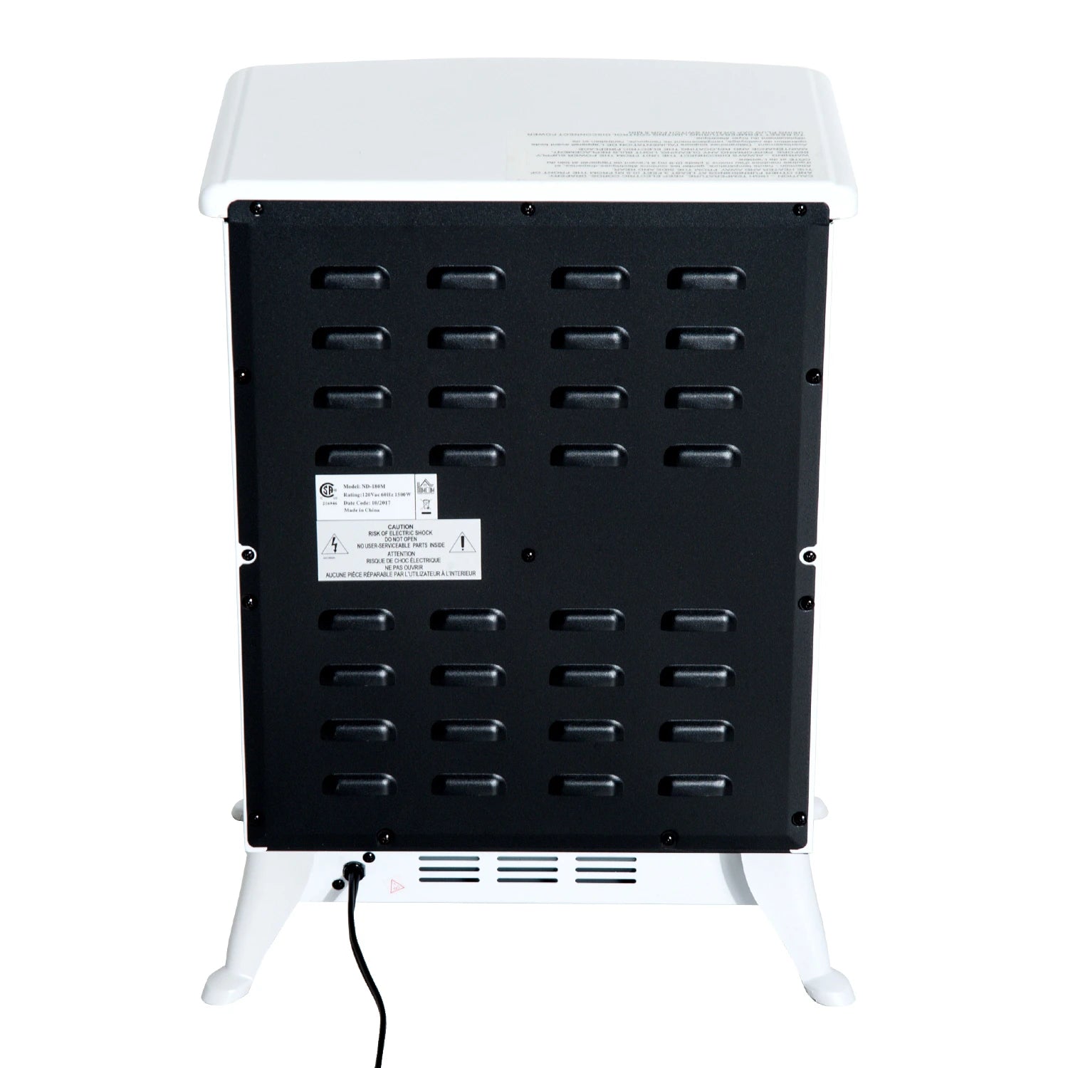 HOMCOM Elektrokamin Kaminofen Flammeneffekt 950/1850W Überhitzungs-Schutz Weiß 41,5 x 28 x 54,8 cm