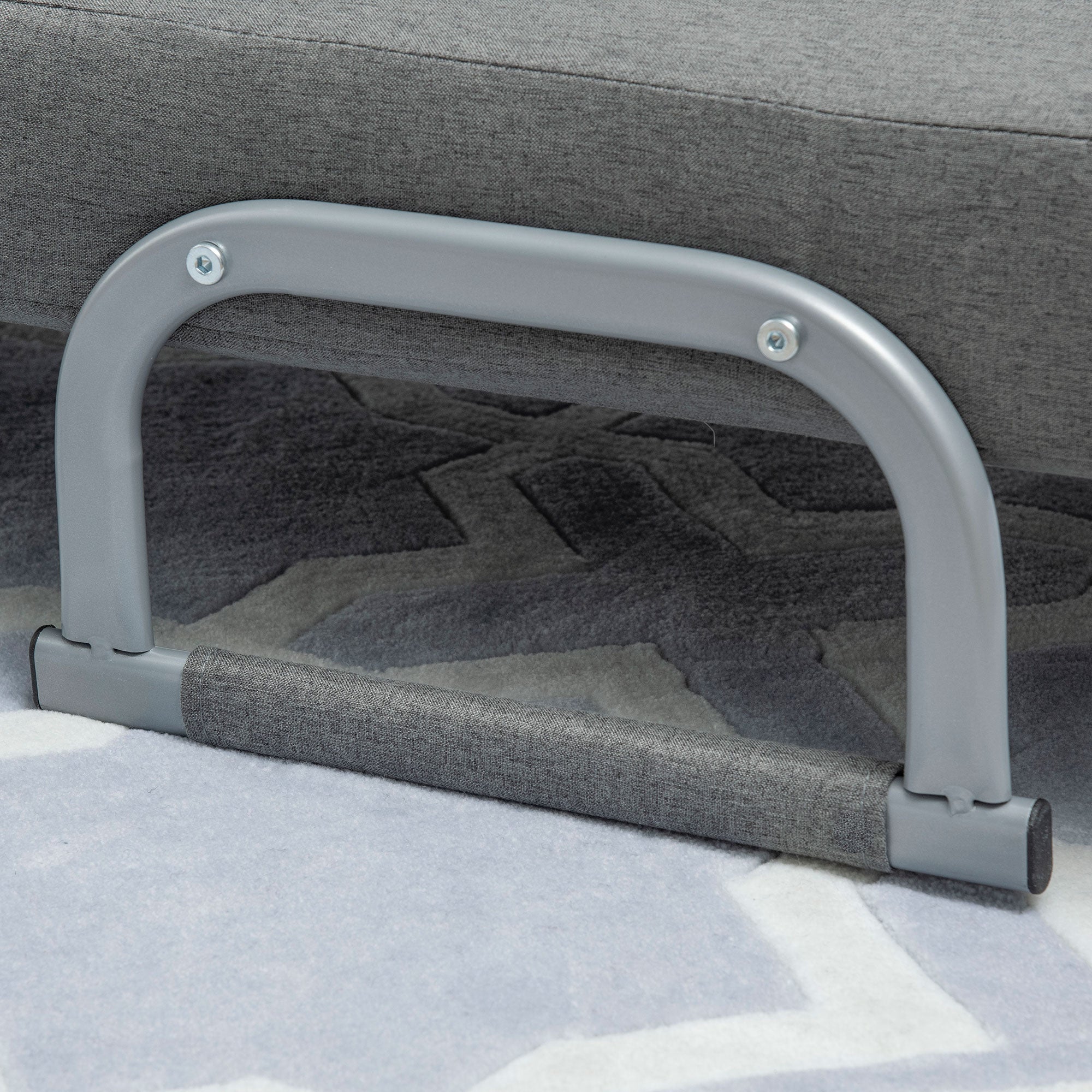 HOMCOM Schlafsessel, Polstersessel, zum Gästebett umwandelbar, ergonomisch, Dunkelgrau