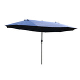 Outsunny Doppelsonnenschirm 455 x 270 cm Gartenschirm mit Handkurbel oval stabil Metallstange Marktschirm Doppelsonnenschirm Terrassenschirm Sonnenschutz für Strand Balkon Terrasse Garten Weinrot, 460cm x 270cm x 240cm, 460cm x 270cm x 240cm, 460cm x 270cm x 240cm, 460cm x 270cm x 240cm