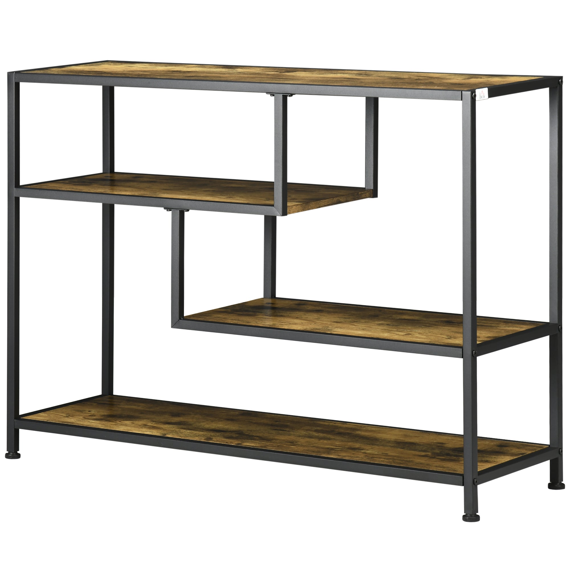 HOMCOM Konsolentisch Flurtisch 4 Regale industrieller Charme