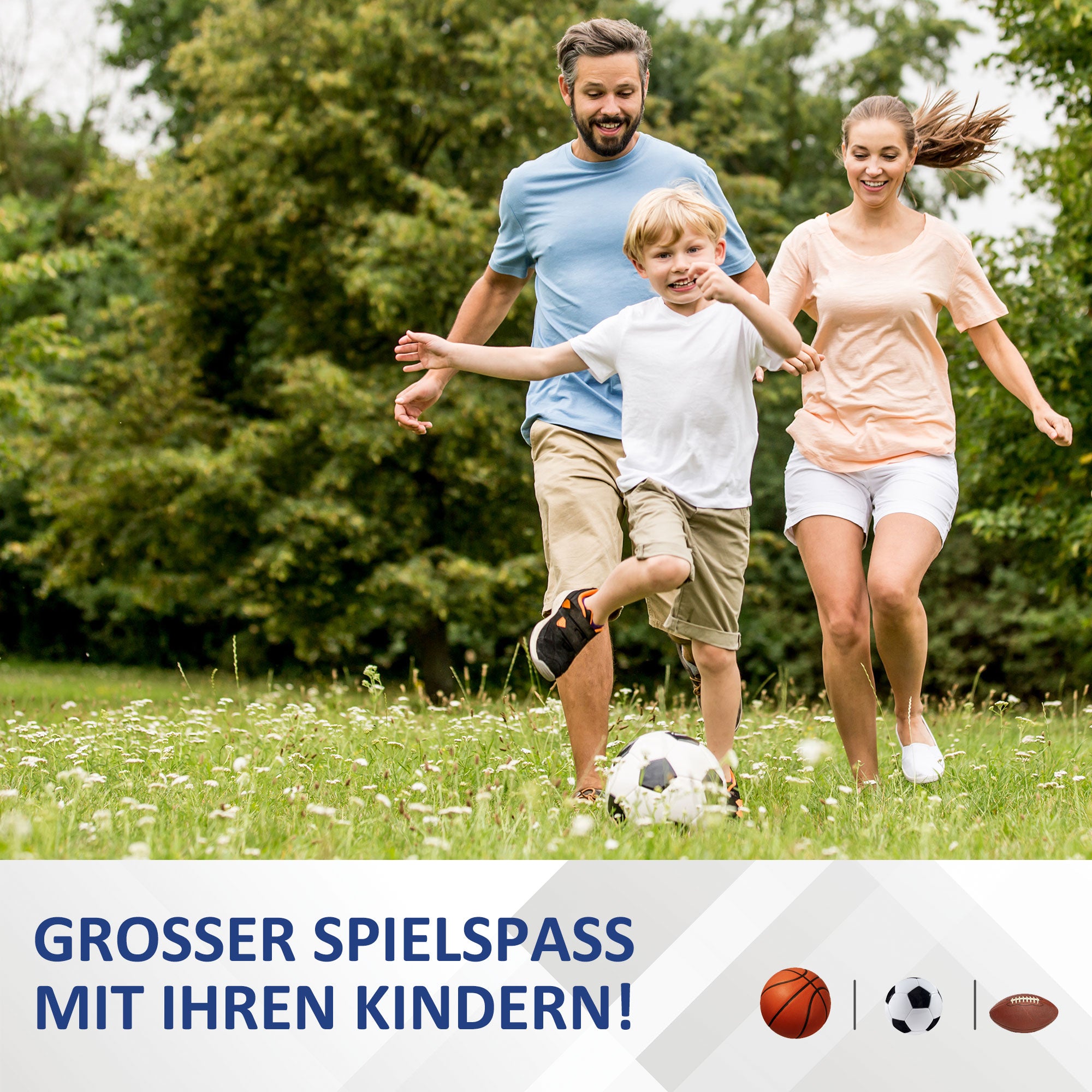 HOMCOM Rebounder für Fußball, verstellbar Prellwand mit 5 Winkelpositionen und Rückprallwand Netz, 100 x 95cm Kickback Tor Fußballtor für Jugendliche, Rückprallwand für Handball Training, Blau