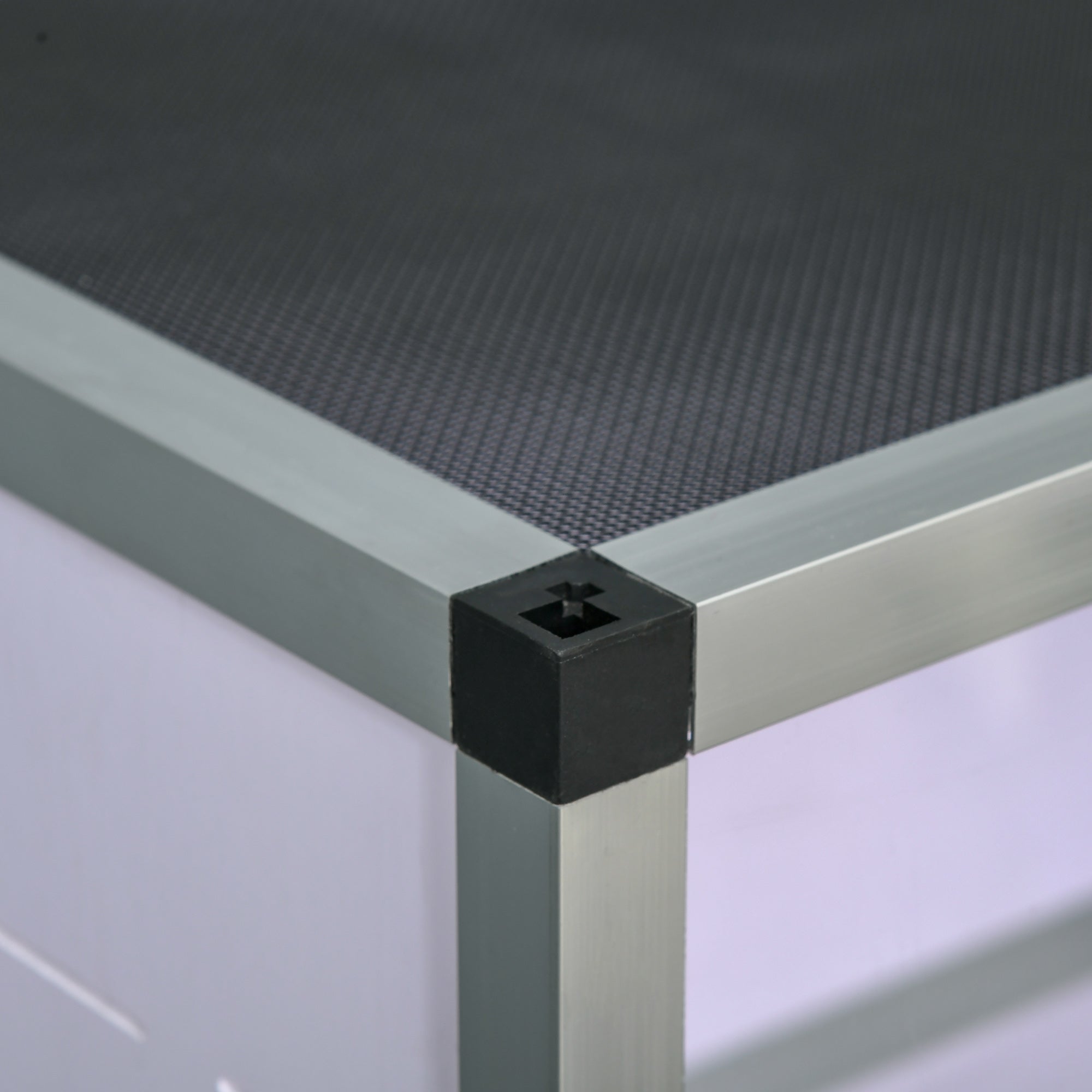 PawHut Terrarium aus Aluminium für Reptilien Amphibien Spinnentiere Reptilienzuchtbox Mesh-Terrarium Weiß+Silber+Schwarz 120 x 40 x 40 cm