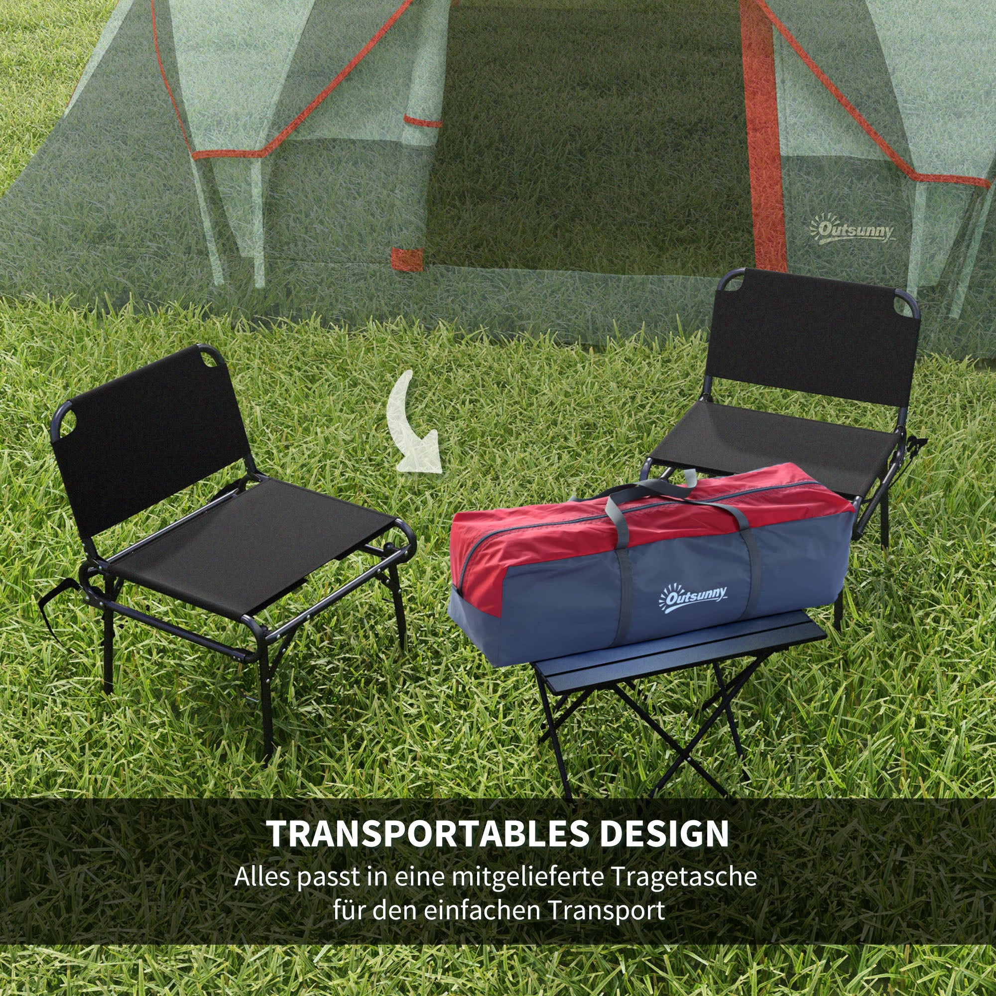Outsunny Campingzelt für 5-6 Personen stabil wasserdicht Familienzelt mit Eingang Fenster Packtasche, Zelt mit 3000mm Wassersäule Tunnelzelt Kuppelzelt für Camping Reise Garten, Hellgrau