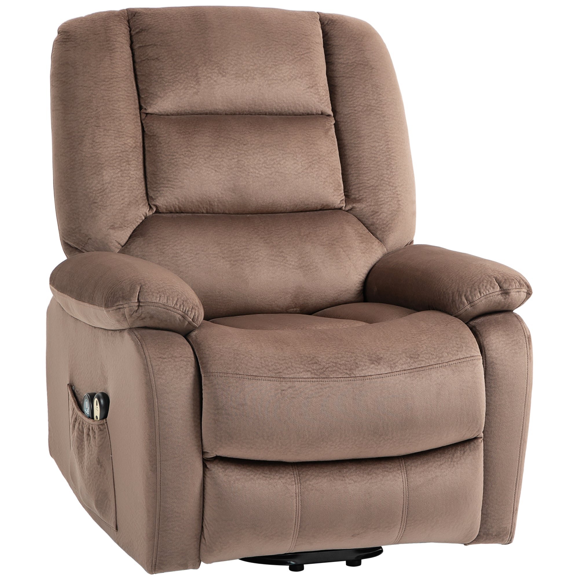 HOMCOM Aufstehsessel mit Massagefunktion, 90x93x110cm, Braun