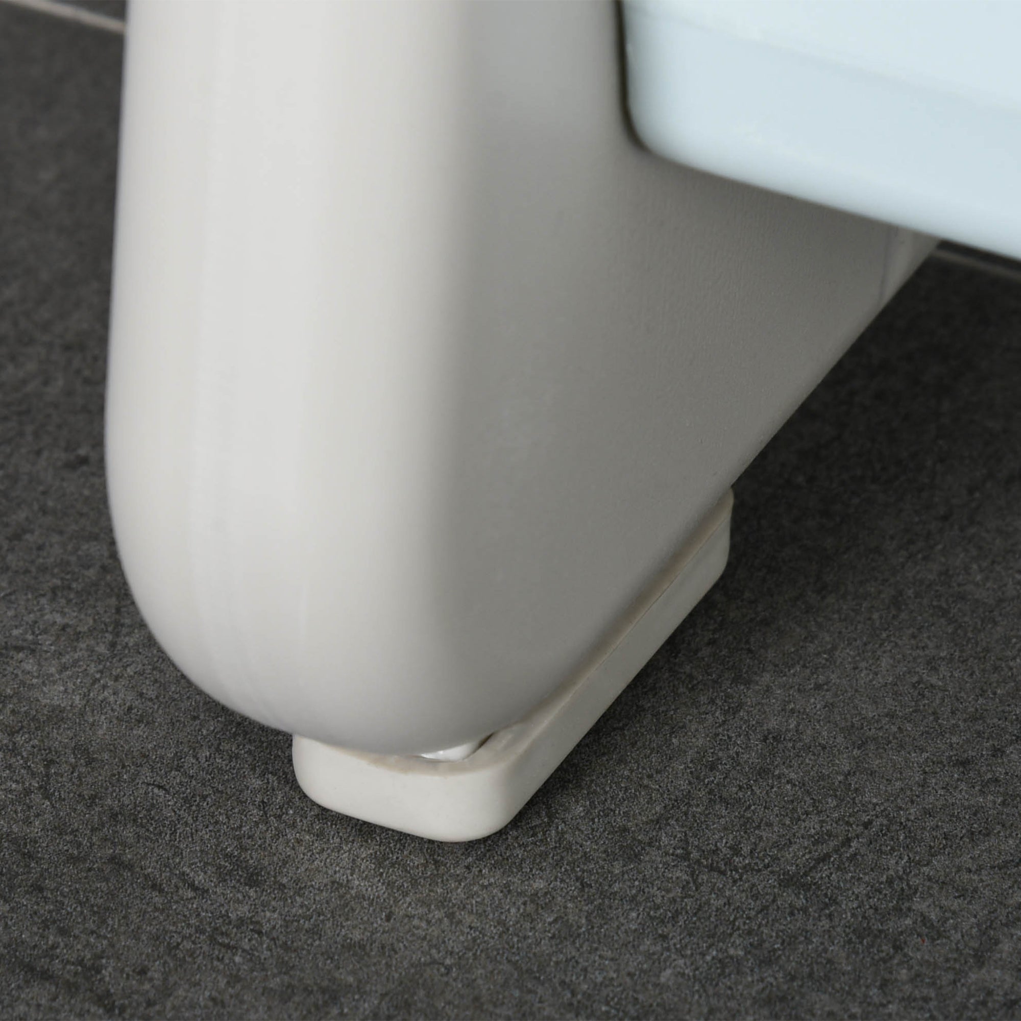 HOMCOM Lernturm Tritthocker Schemel Stehender mit 2 Stufen Pyramiden-Struktur Sicherheit Bad Schlafzimmer Küche Blau+Grau für 2-5 Jahre HDPE PP 43,5 x 38,5 x 61 cm