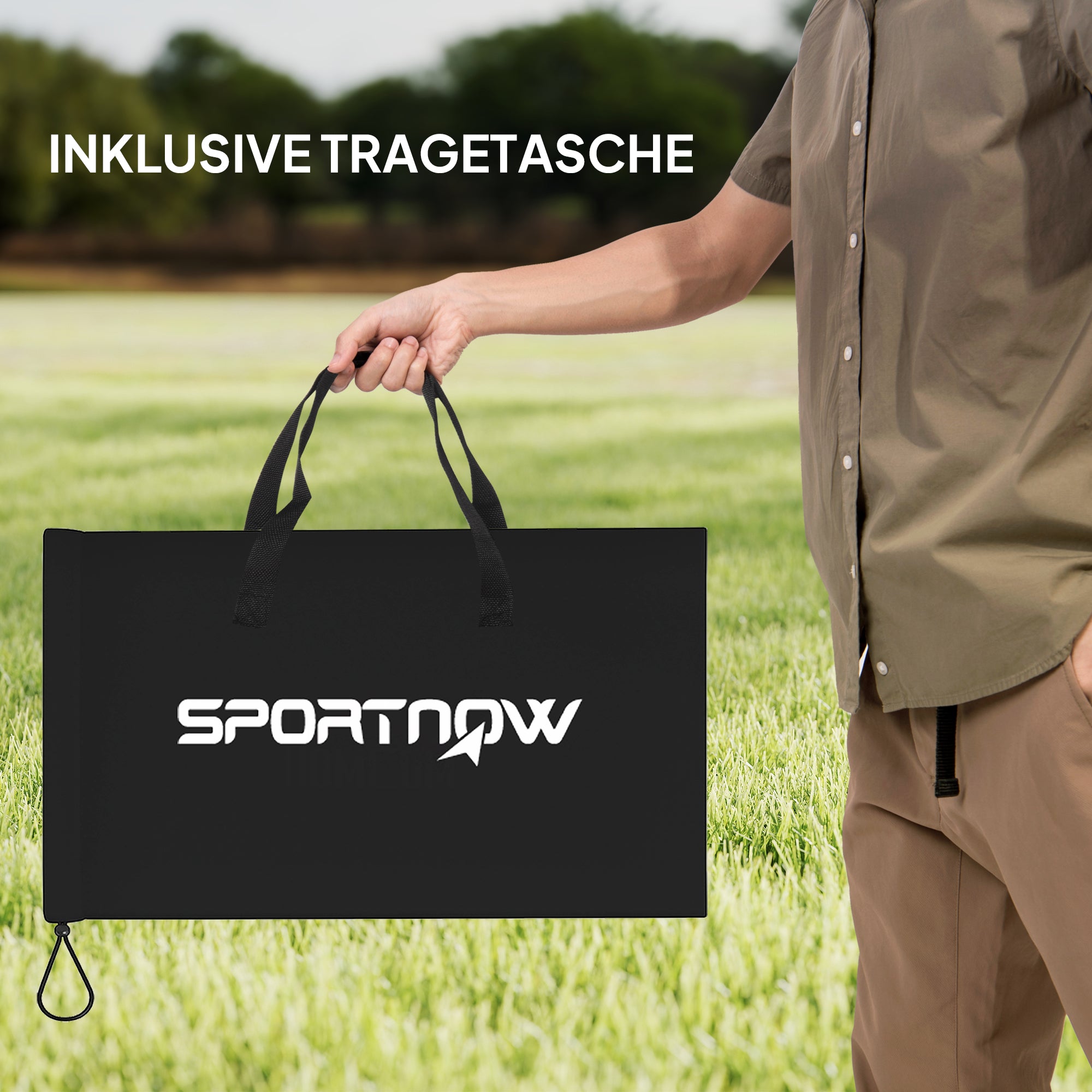 SPORTNOW Roundnet Set Spieleset mit Spielnetz 3 Bällen Tragetasche Ballpumpe Spikeball Set Ø92 x 20 cm Gelb