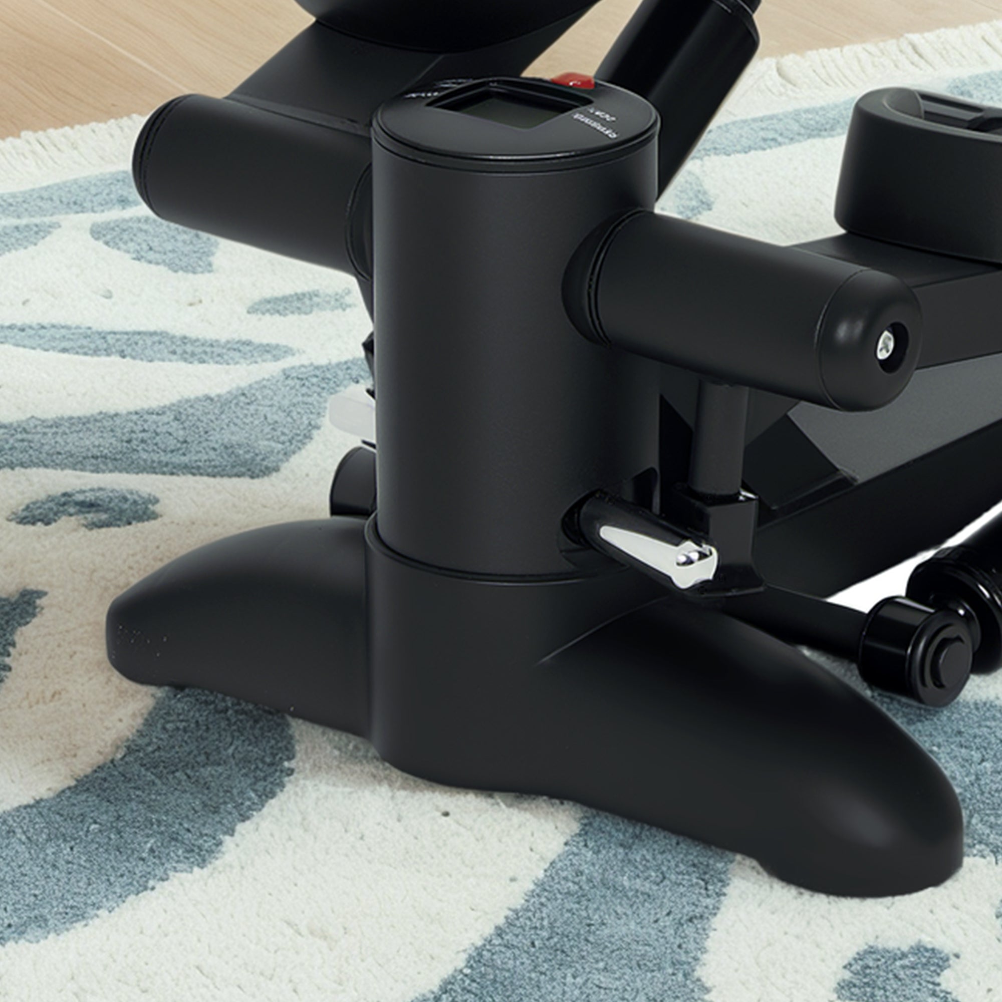 SPORTNOW Mini-Stepper, Kompaktes Stepper-Gerät für Workout, Fitness-Stepper mit LCD-Monitor und rutschfesten Pedalen, Schwarz