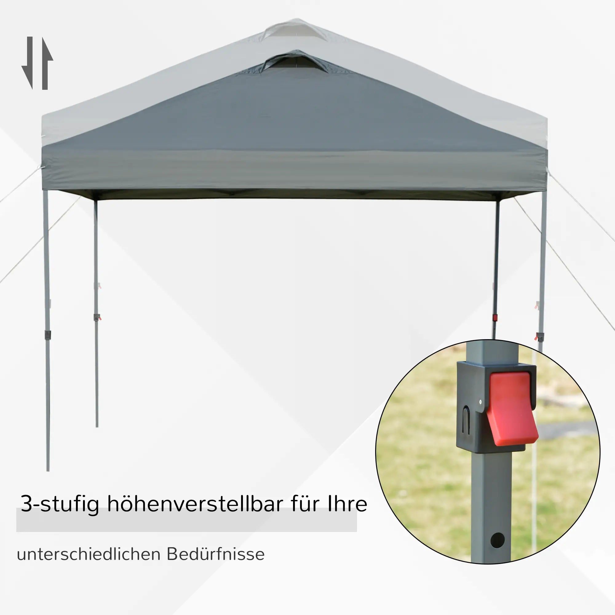 Outsunny Pavillon 3x3?m wasserdicht & faltbar