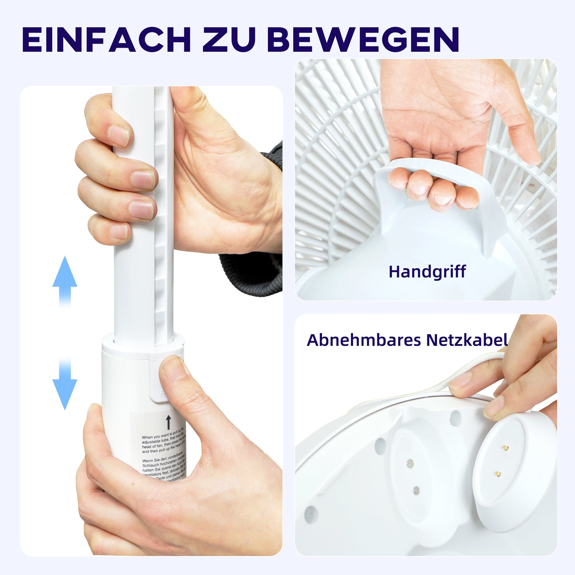 HOMCOM Ventilator, Klimaanlage, 3 Modi, LED-Anzeige, schwenkbar, Kunststoff, Weiß