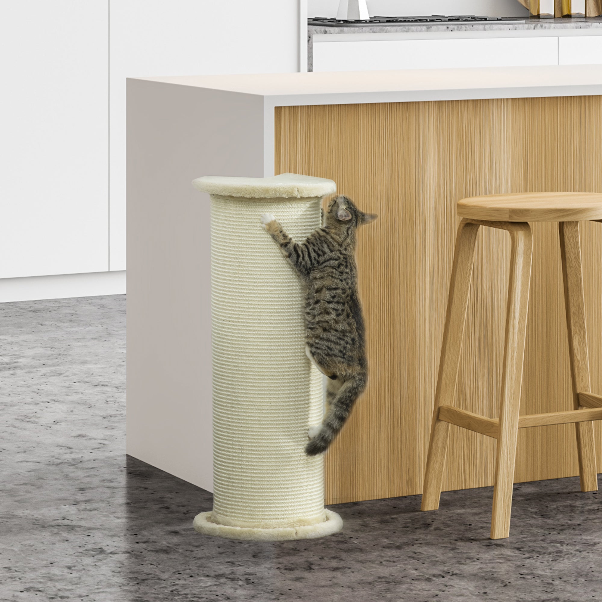 PawHut Kratzbaum Katze Eck-Kratzbrett große Kratzfläche
