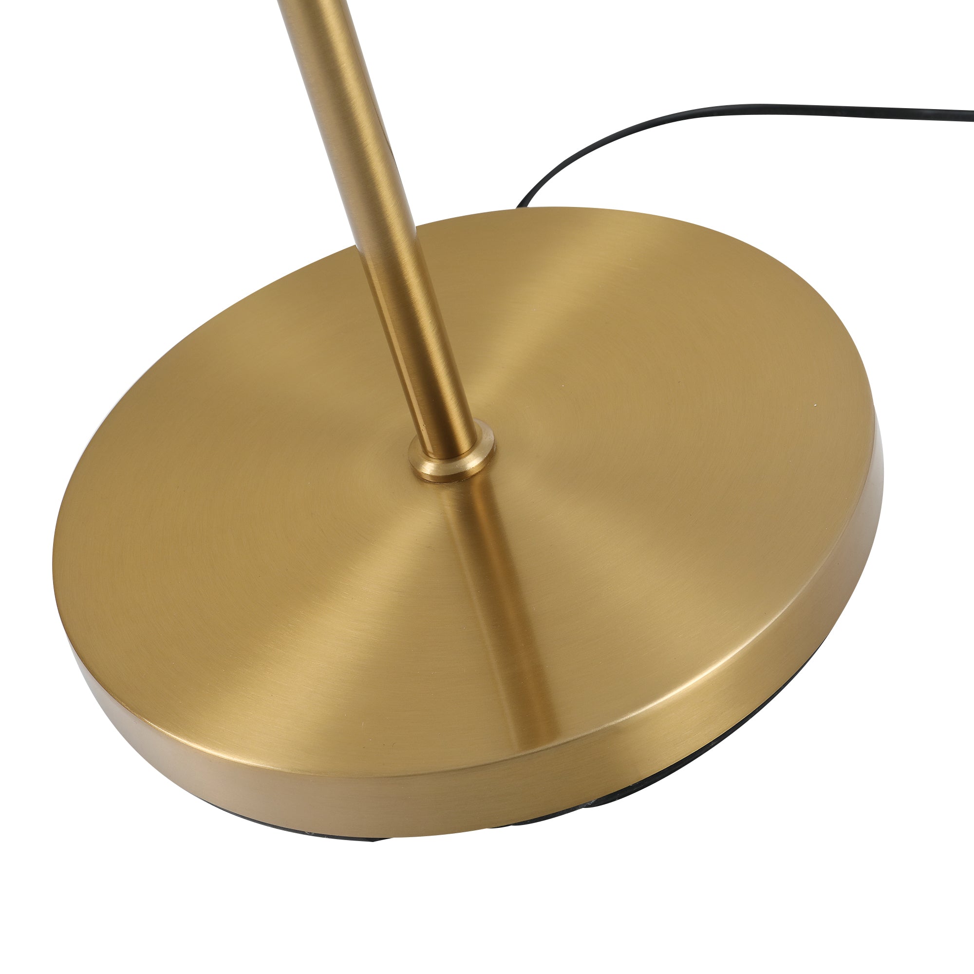 HOMCOM Stehlampe Stehleuchte Standleuchte 2-teiliger Glas-Lampenschirm, Stahl+Glas, 39 x 28 x 165cm (Golden+Weiß)